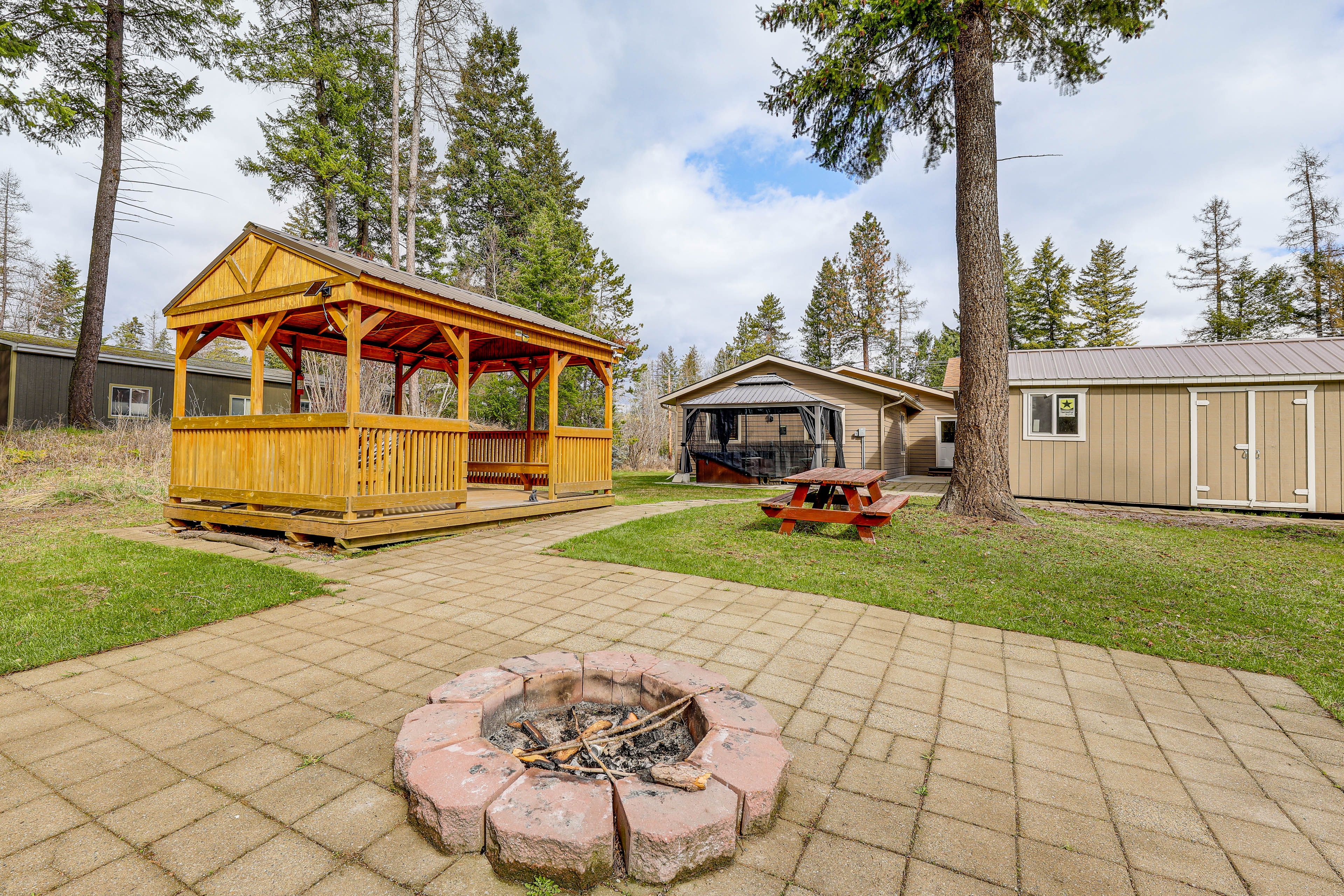 Exterior | Private Hot Tub | Gazebo | Fire Pit