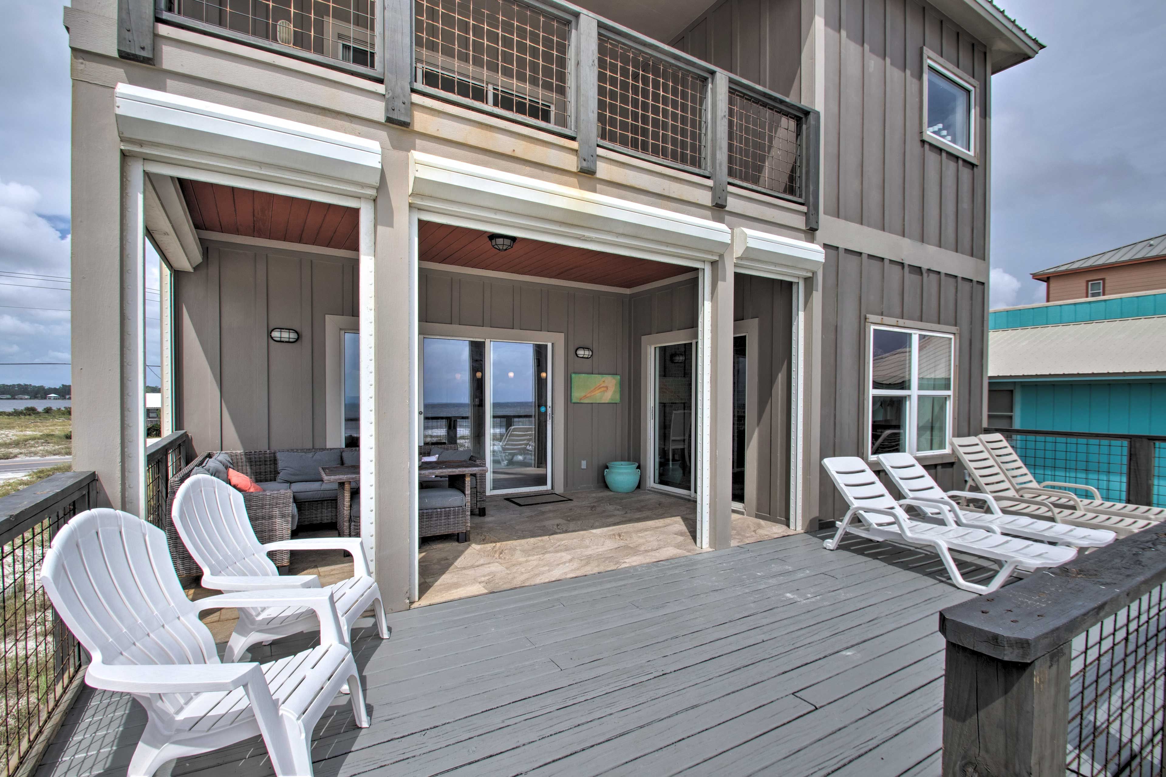 Fully Furnished Deck | Storm Shutters