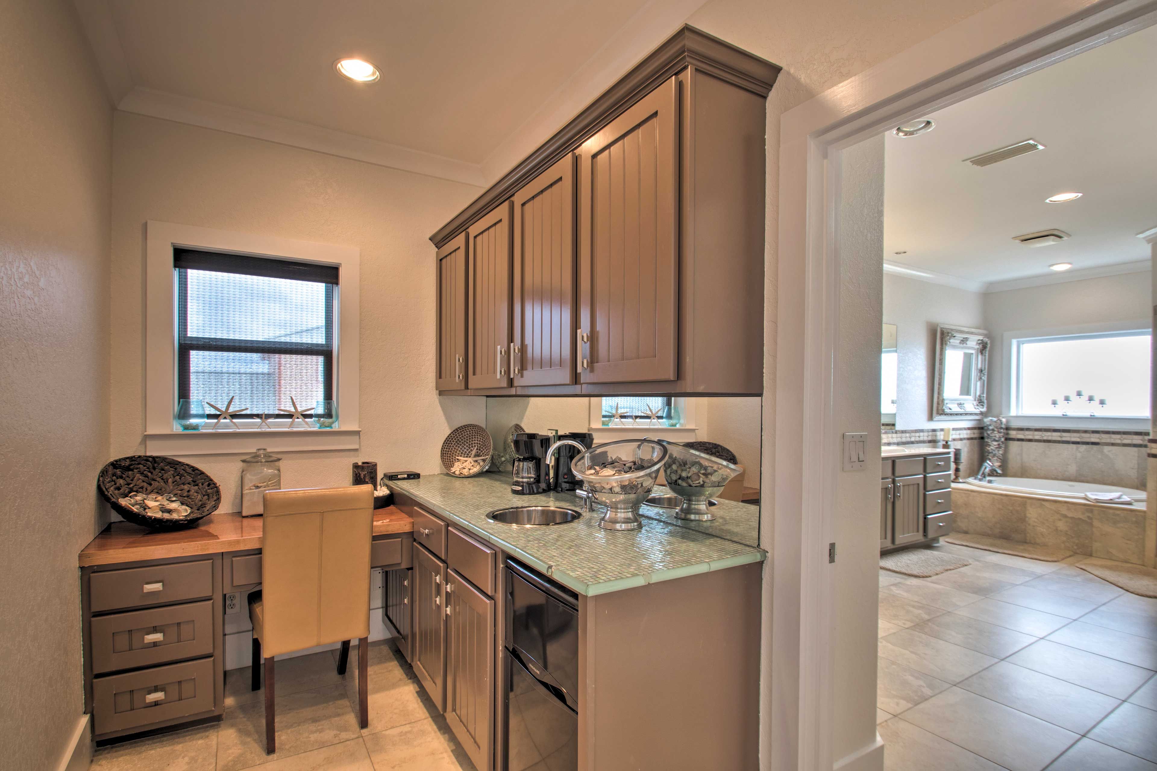 Bedroom 1 | Office Space & Wet Bar