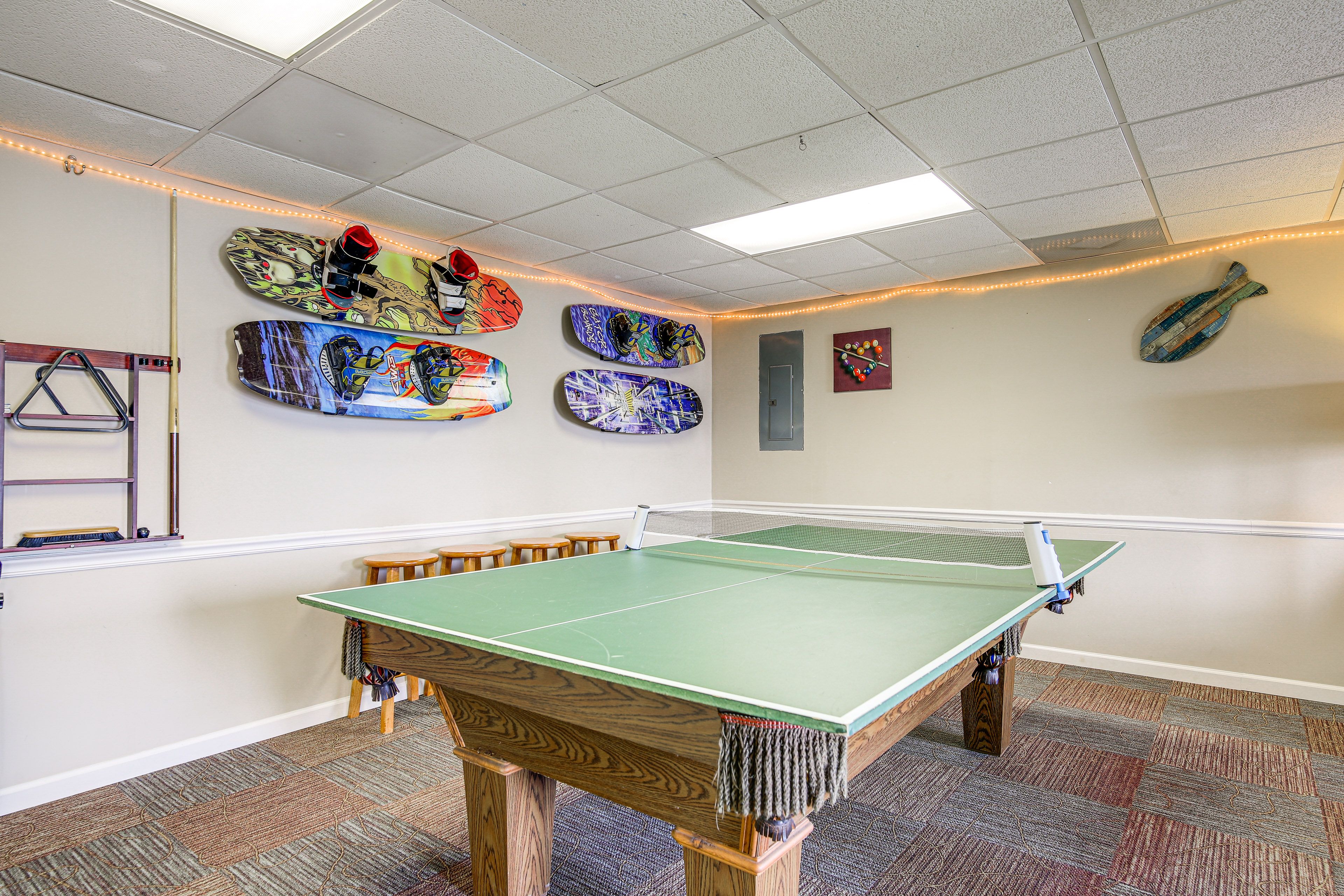 Downstairs Game Room | Queen Sleeper Sofa
