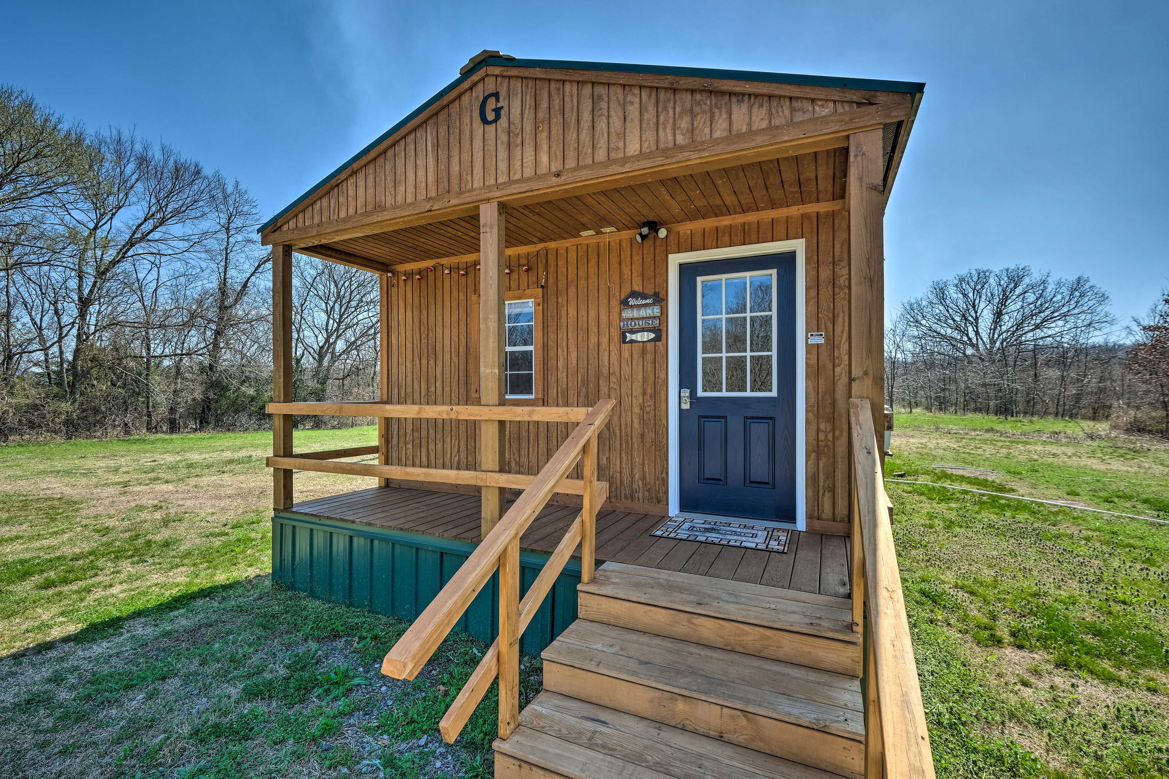 Cookson Vacation Rental | 1BR | 1BA | 640 Sq Ft | Single-Story Cabin