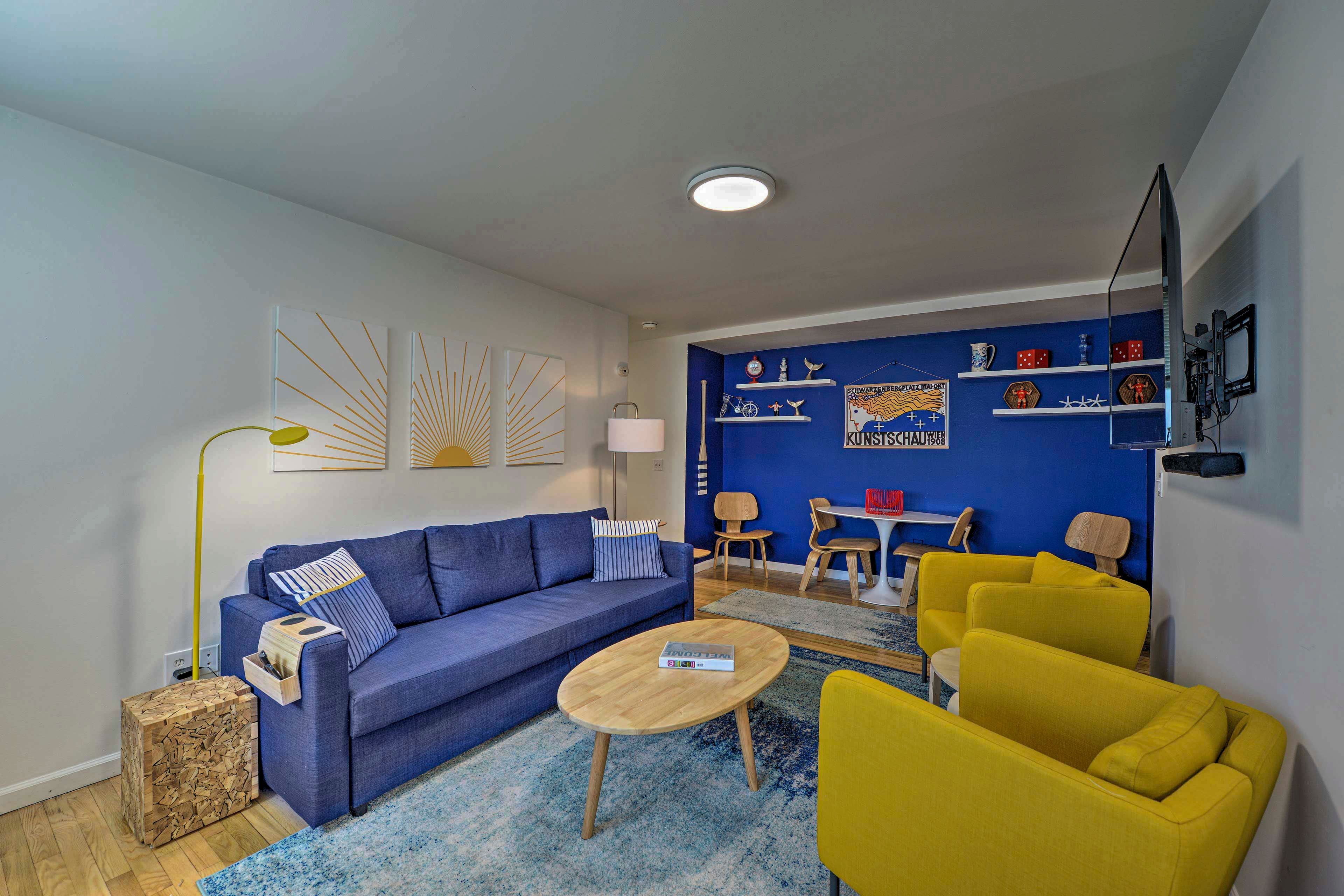 Asbury Park Vacation Rental | 2BR | 1BA | Stairs Required for Access | 700 Sq Ft