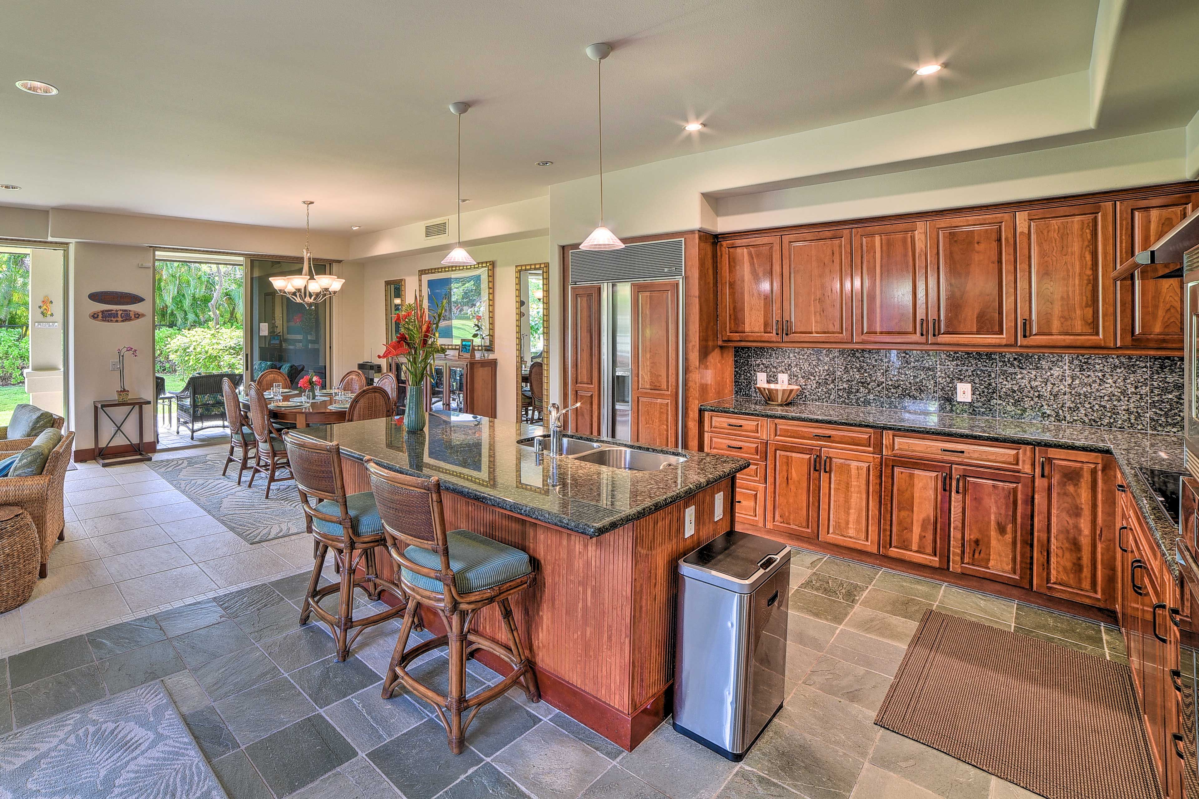 Fully Equipped Kitchen | Trash Bags/Paper Towels Provided | Access to Patio