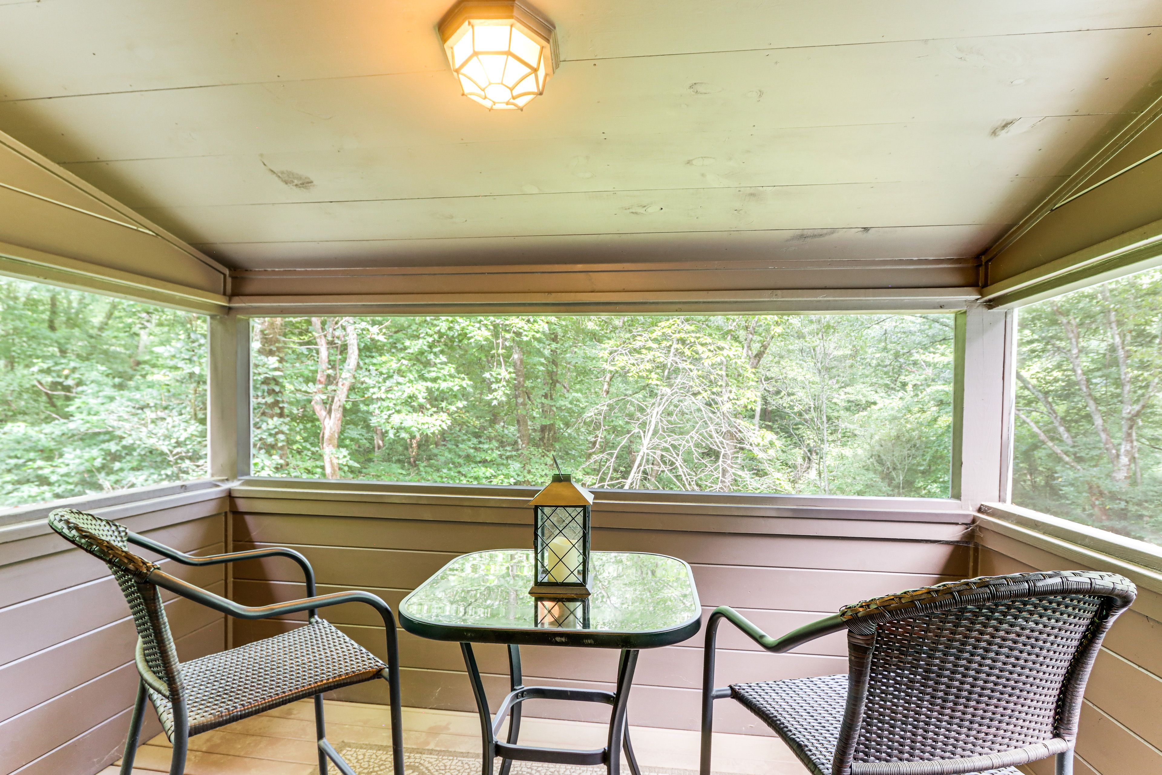Screened Balcony | Access via Bedroom 2 | Creek Views