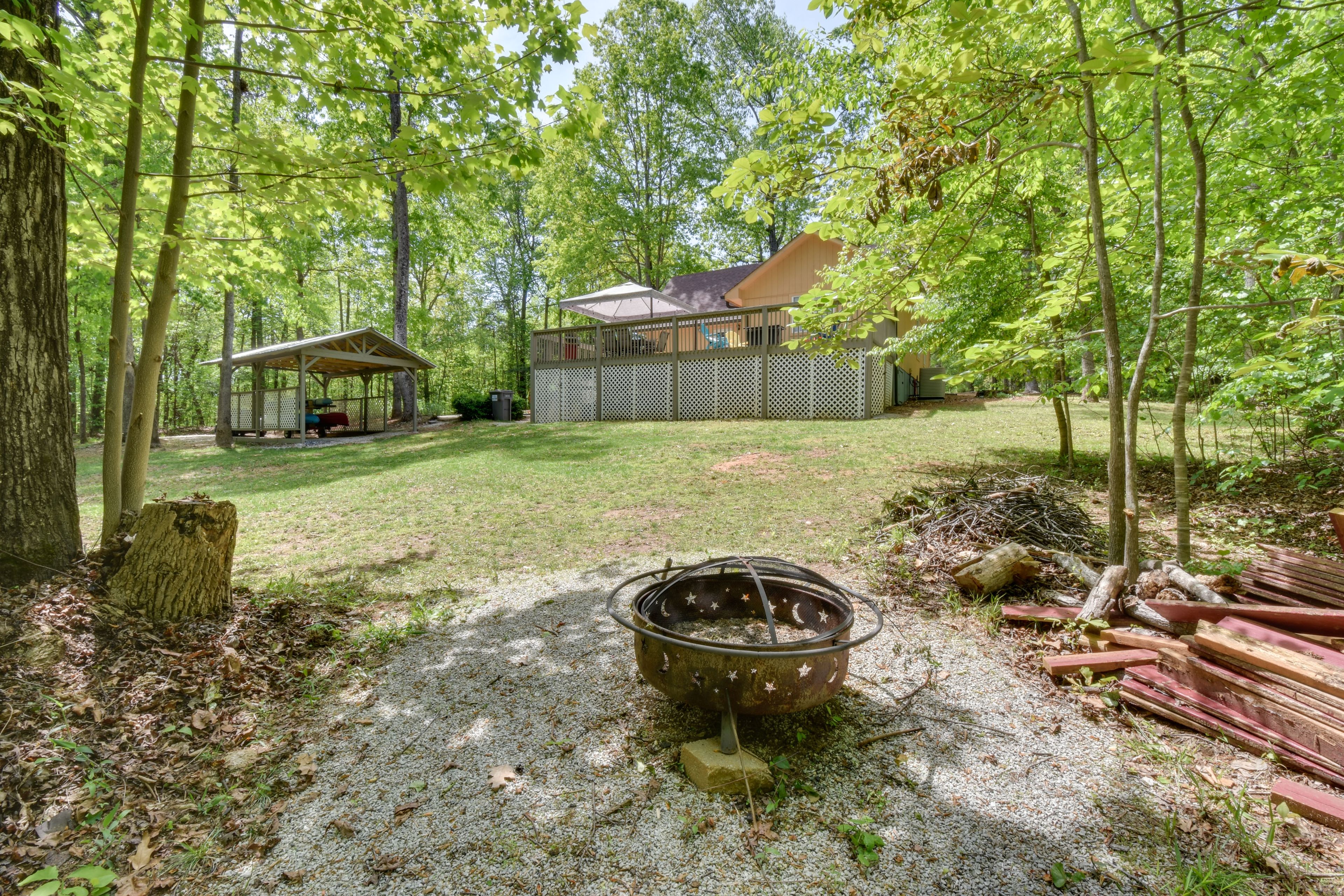 Wood-Burning Fire Pit On-Site