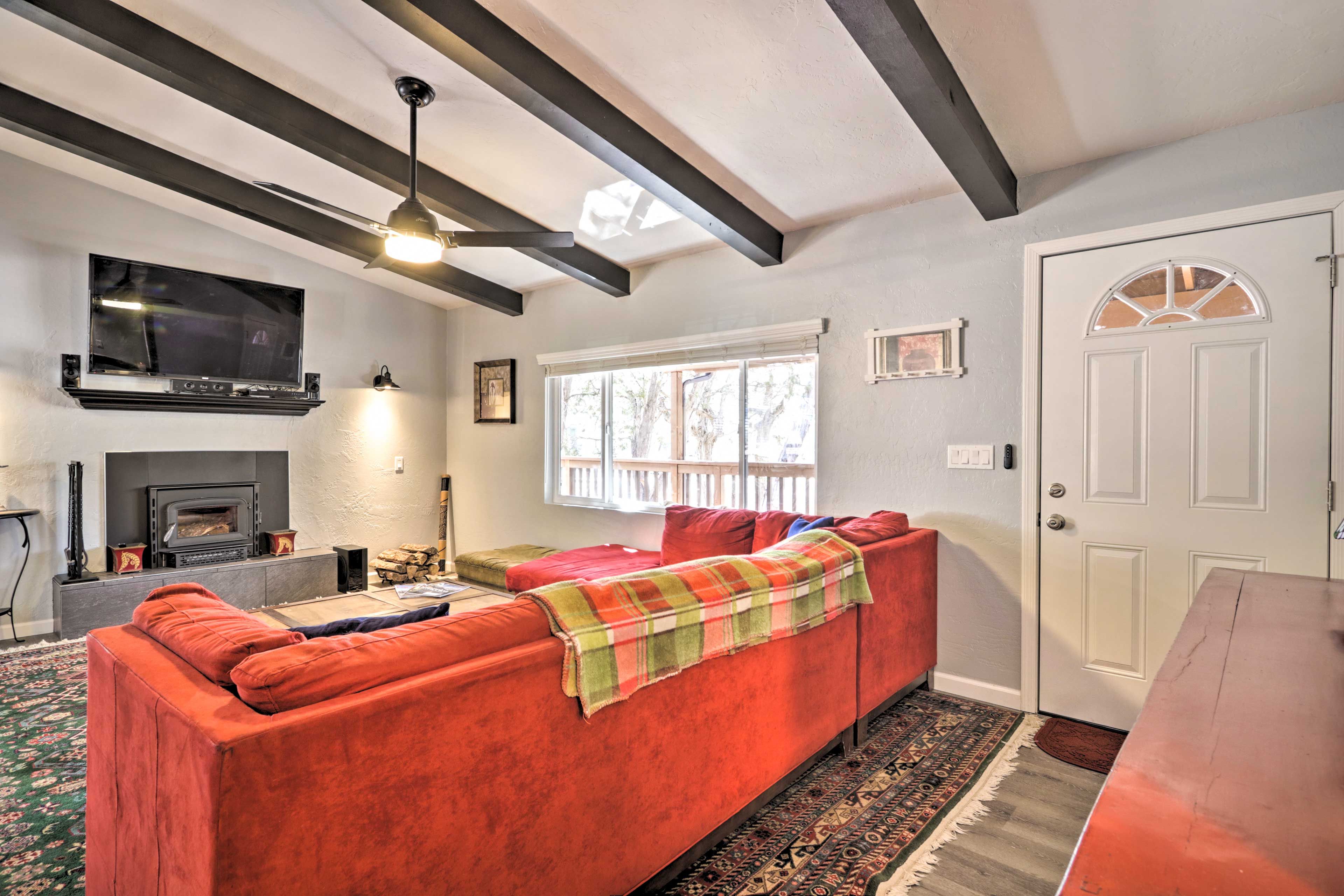 Living Room | Smart TV | Wood-Burning Stove