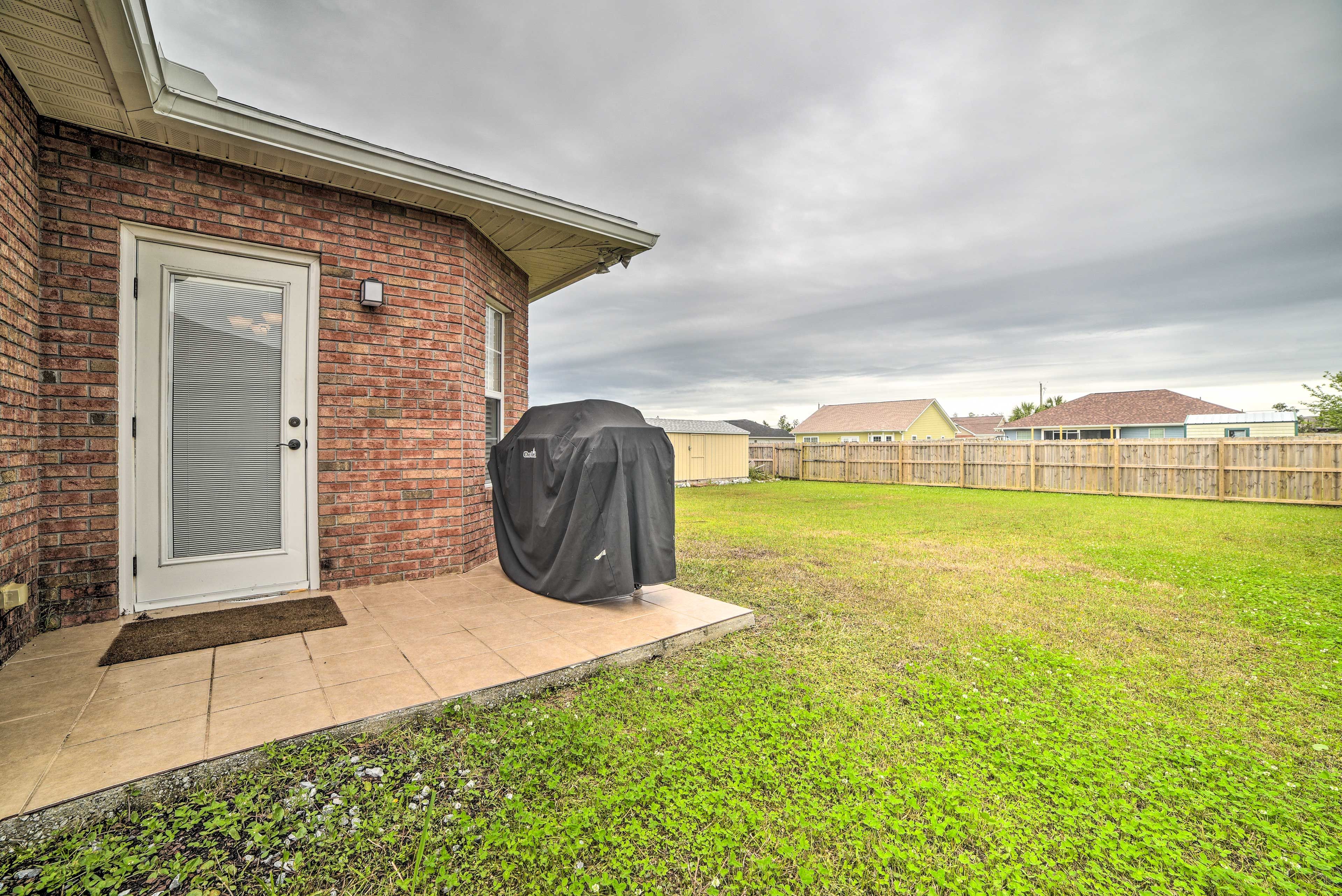 Fenced-In Yard | Gas Grill