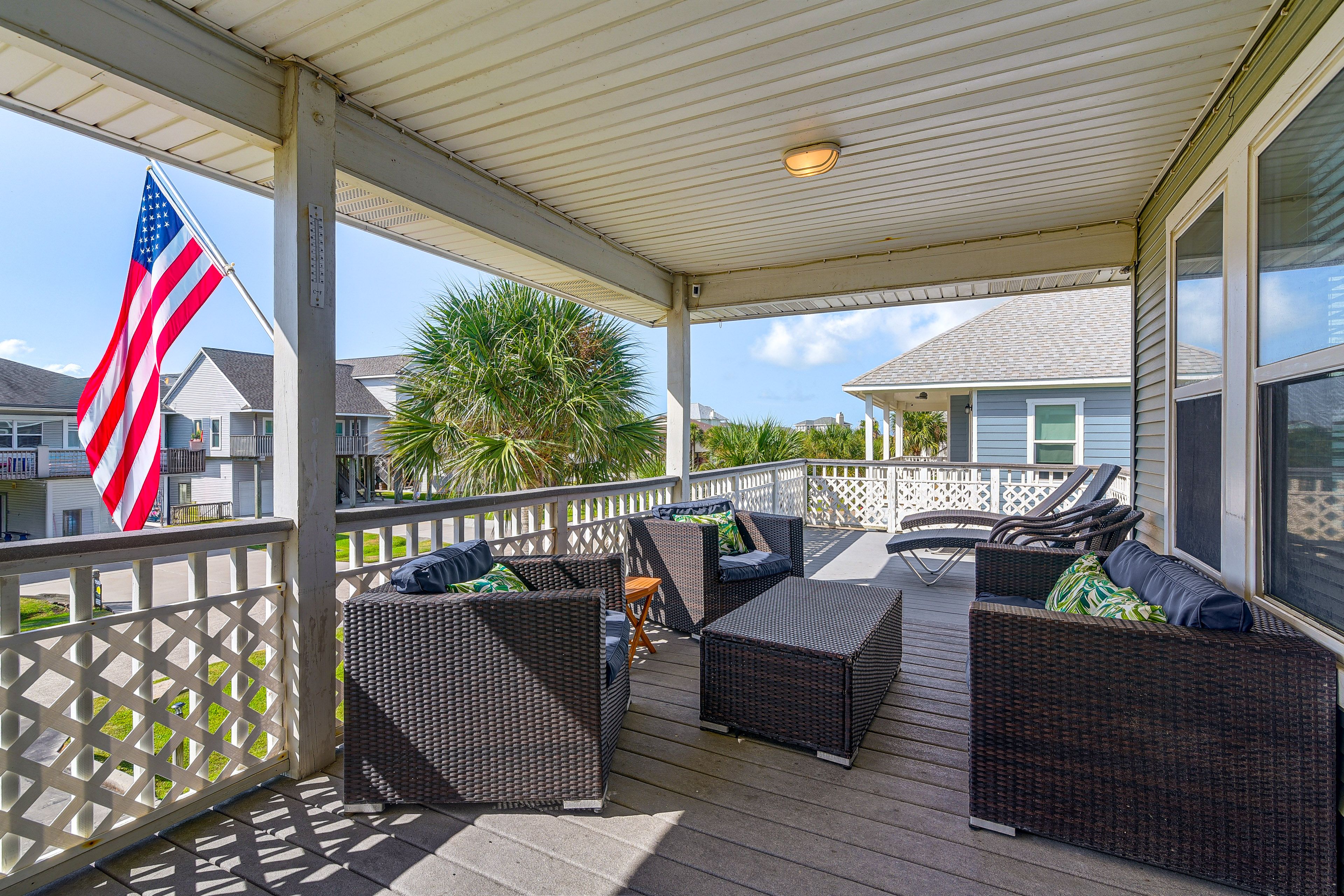 Galveston Vacation Rental | 3BR | 2BA | 1,300 Sq Ft | Stairs Required