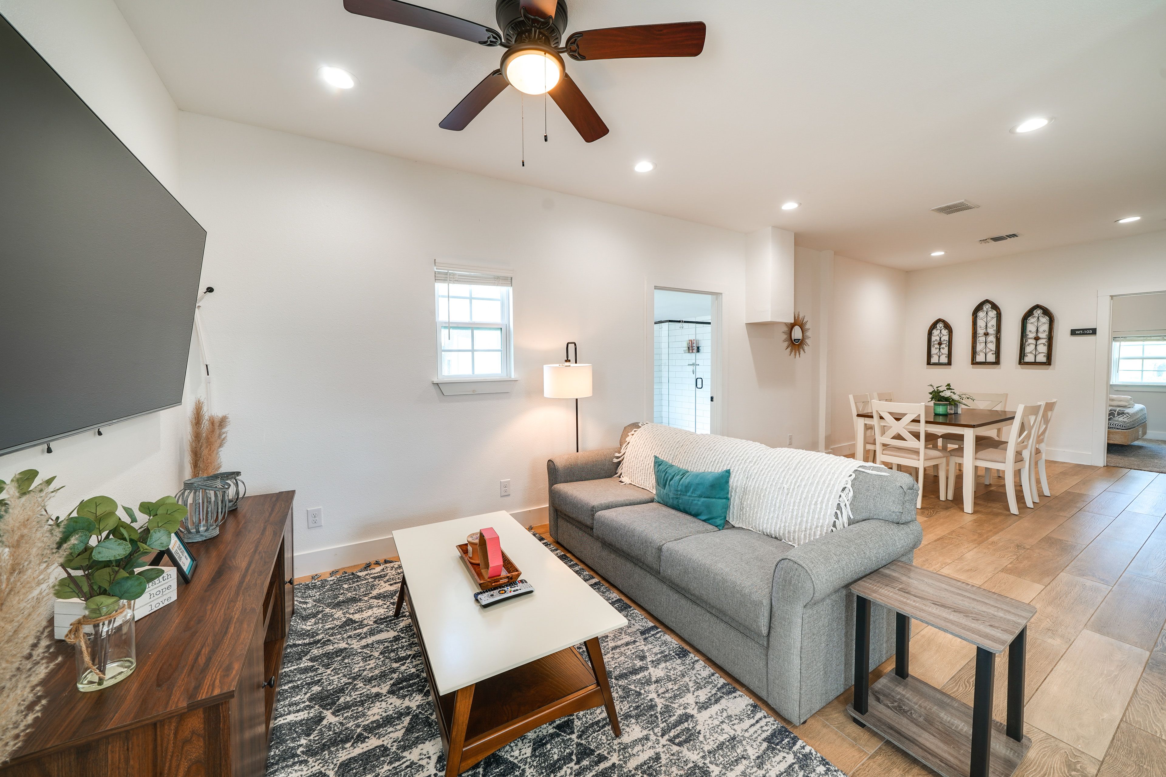 Living Room | Queen Sleeper Sofa | Smart TV | Single-Story Home