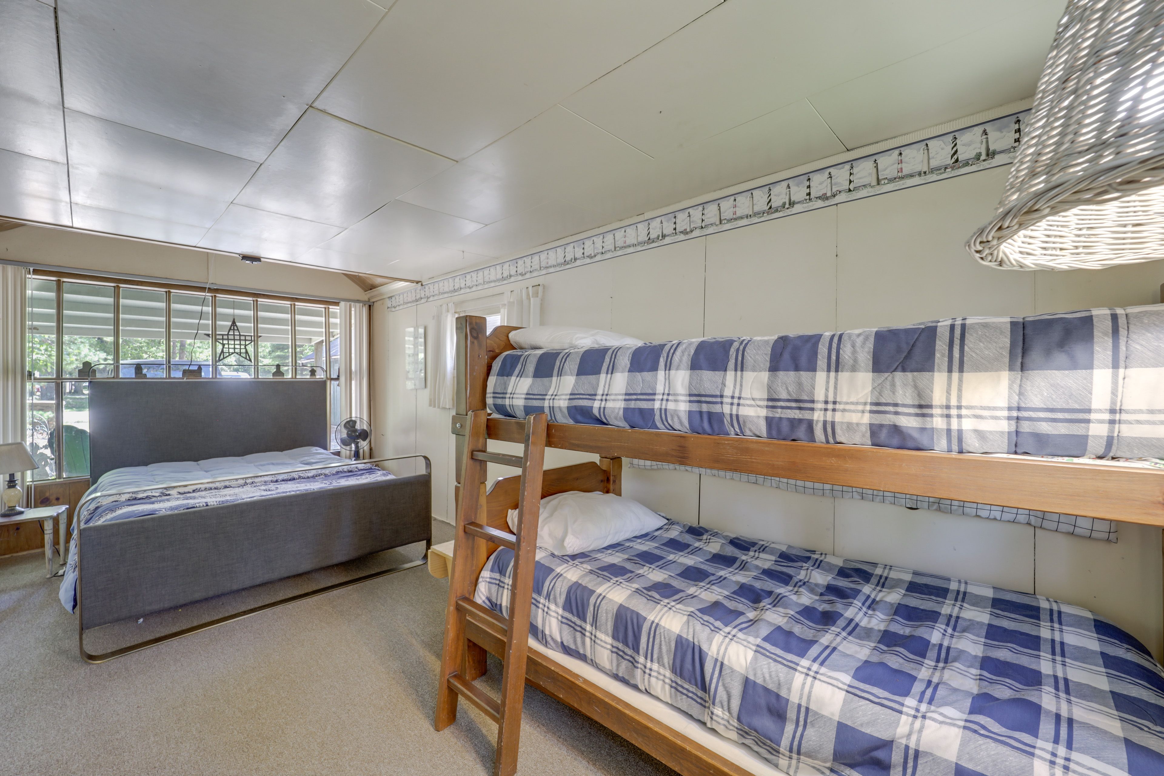 Bedroom 3 | 2nd Building | Queen Bed | Twin Bunk Beds | Linens Not Provided