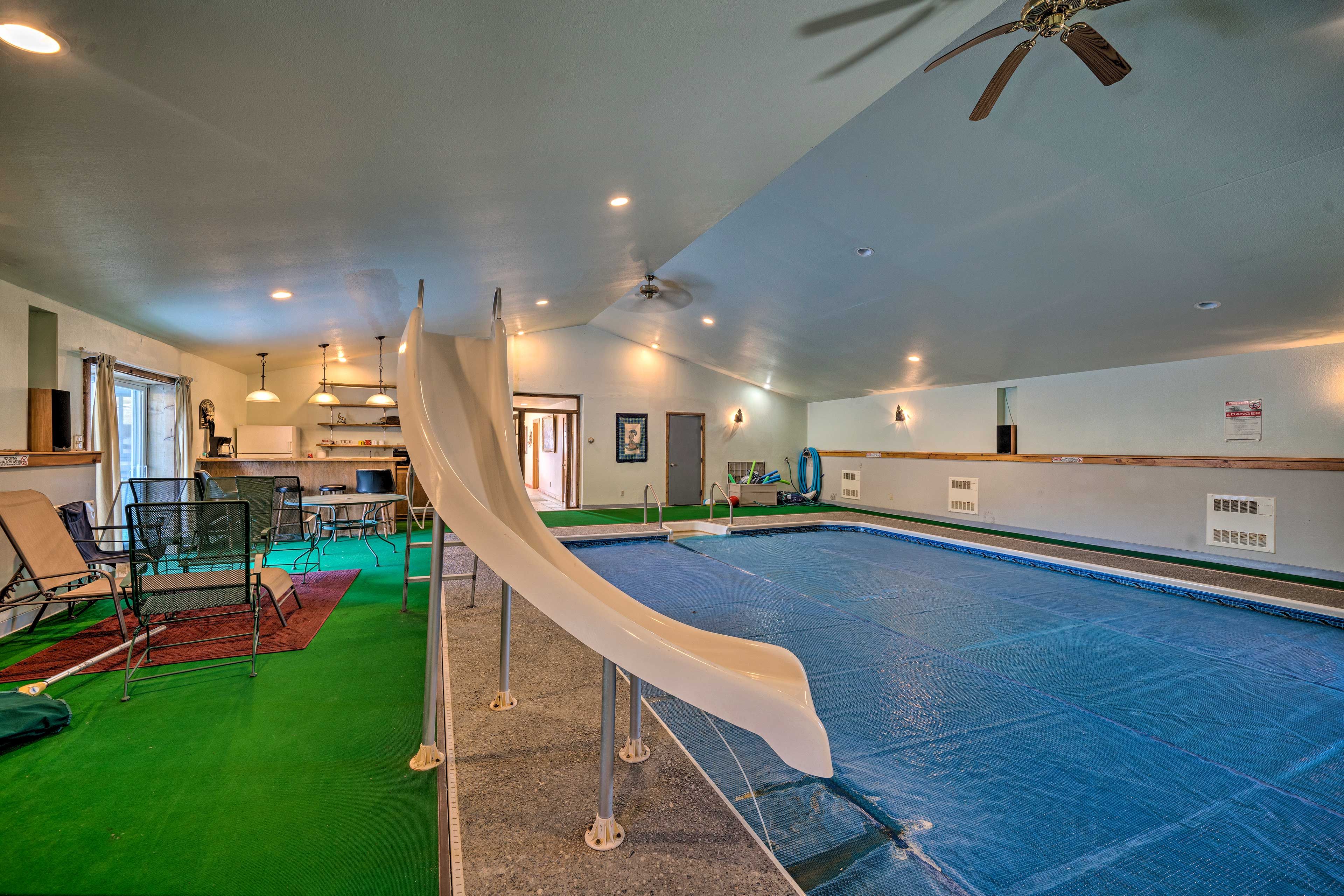 Indoor Pool | Slide | Dining Table