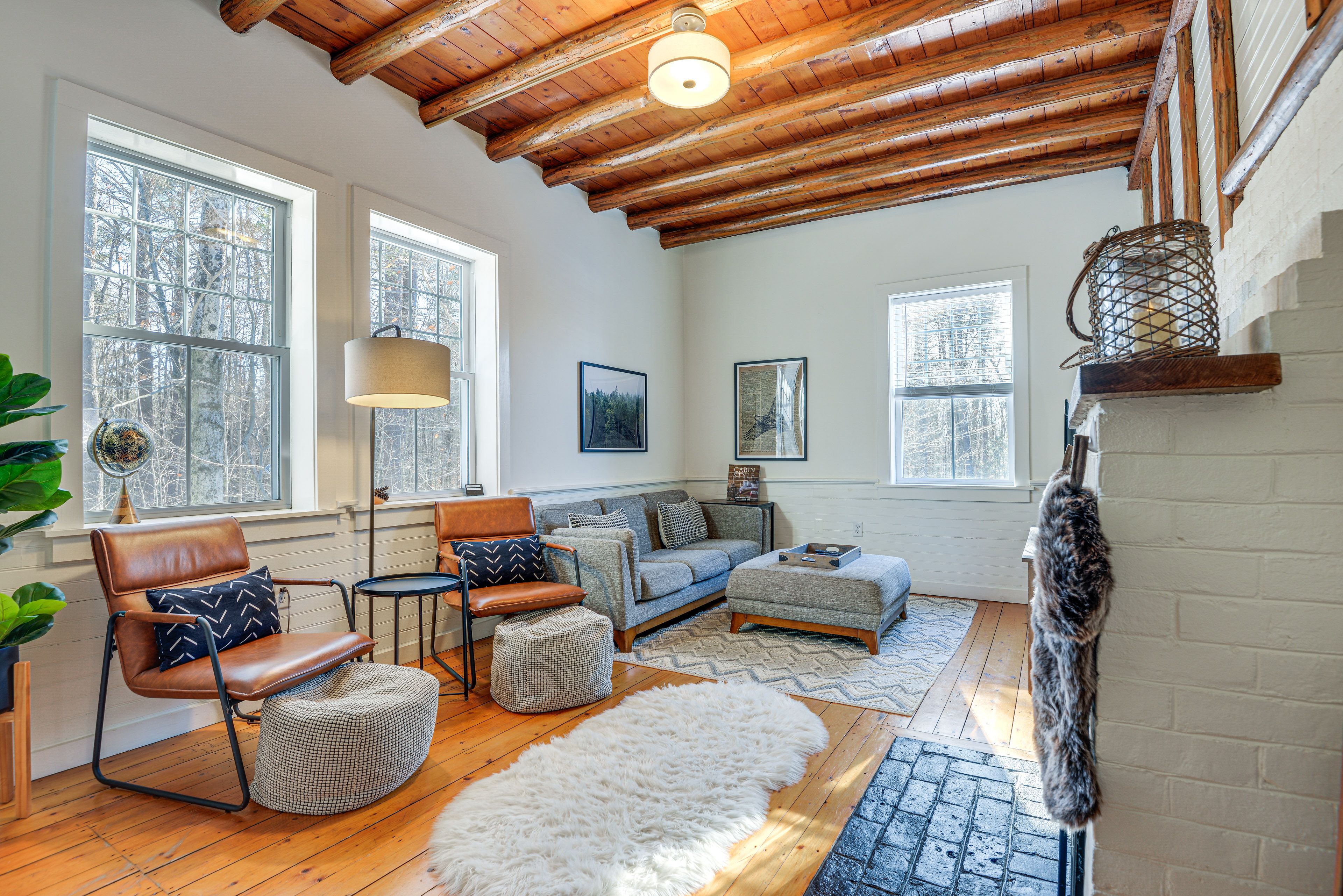 Sitting Room | Wood-Burning Fireplace