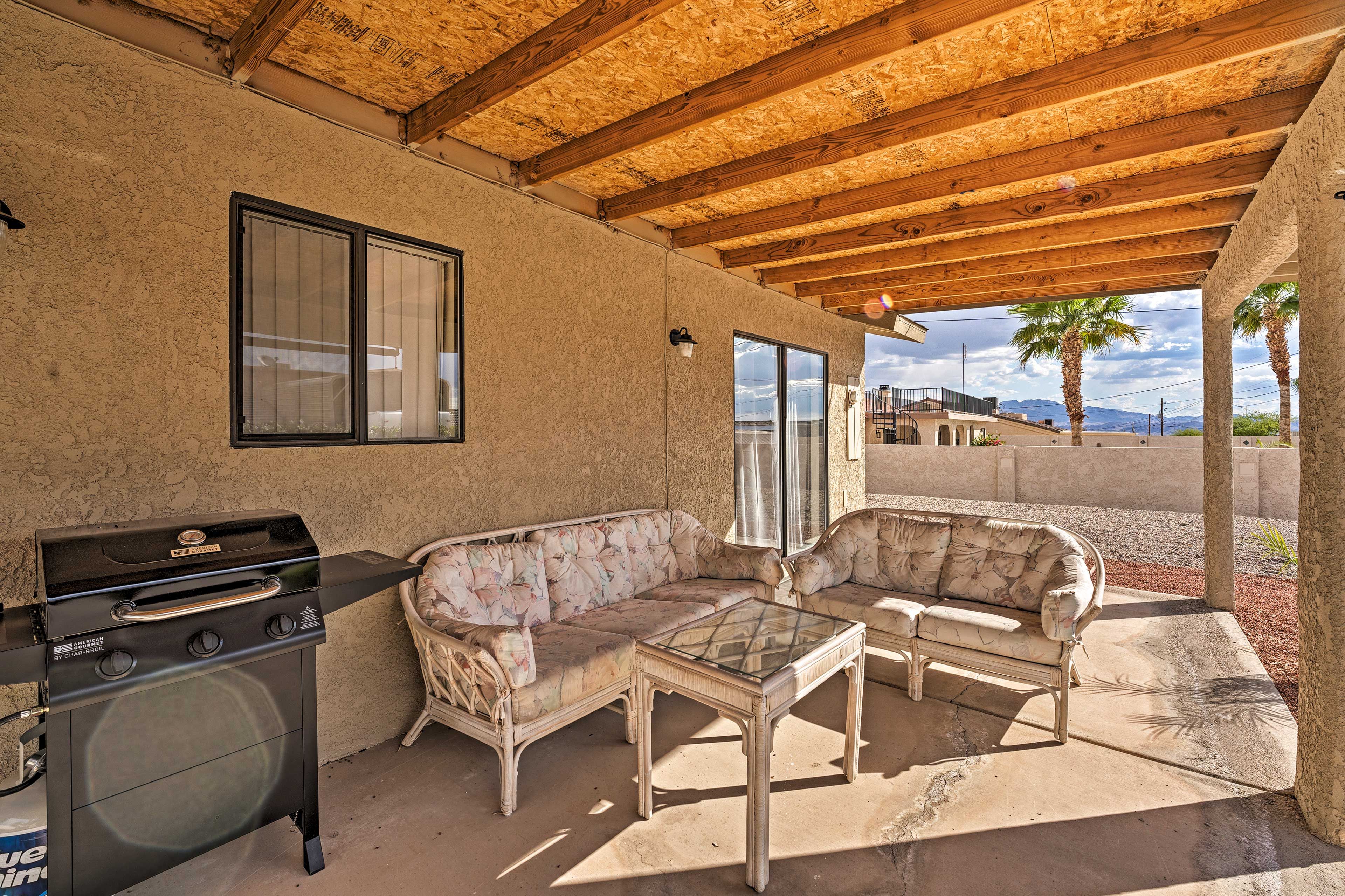 Private Covered Patio | Mountain Views