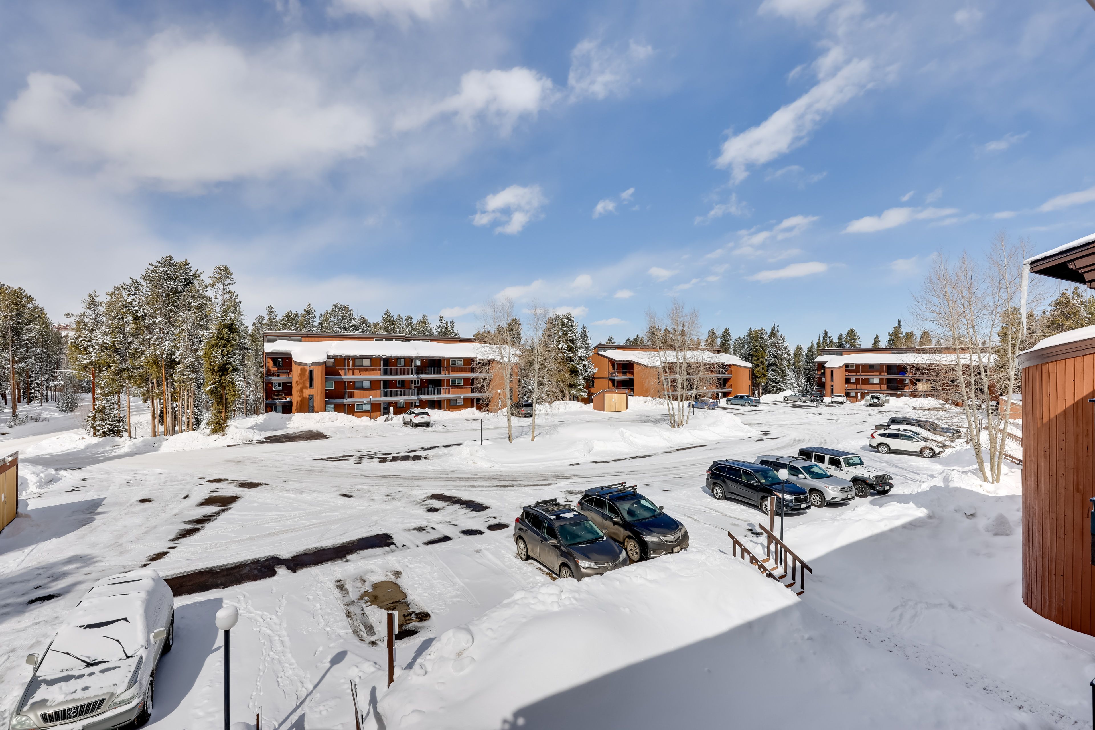 Building Exterior | Community Parking Lot (2 Vehicles) | RV/Trailer Parking