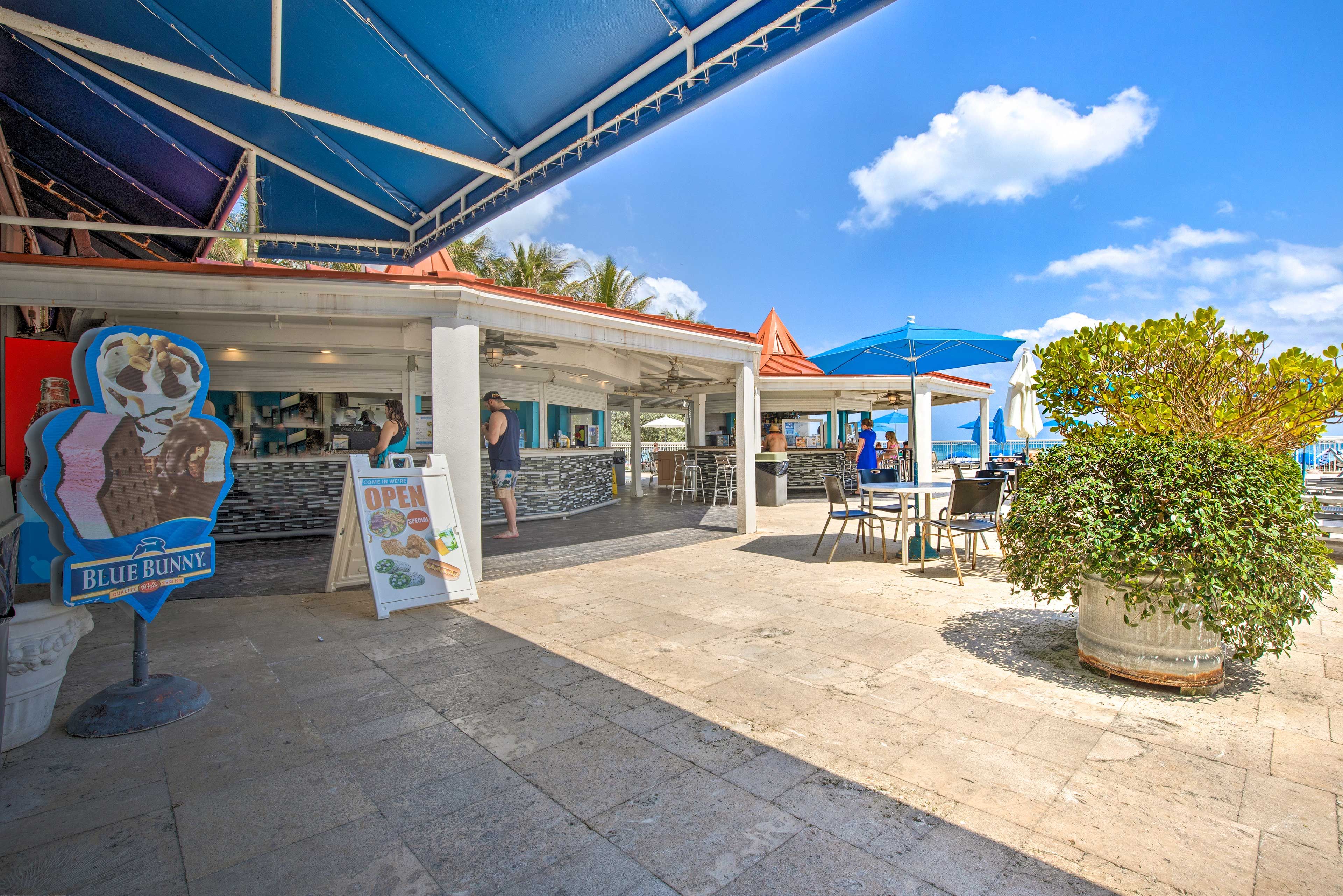 Community Pool | On-Site Food & Drinks | Beach Access