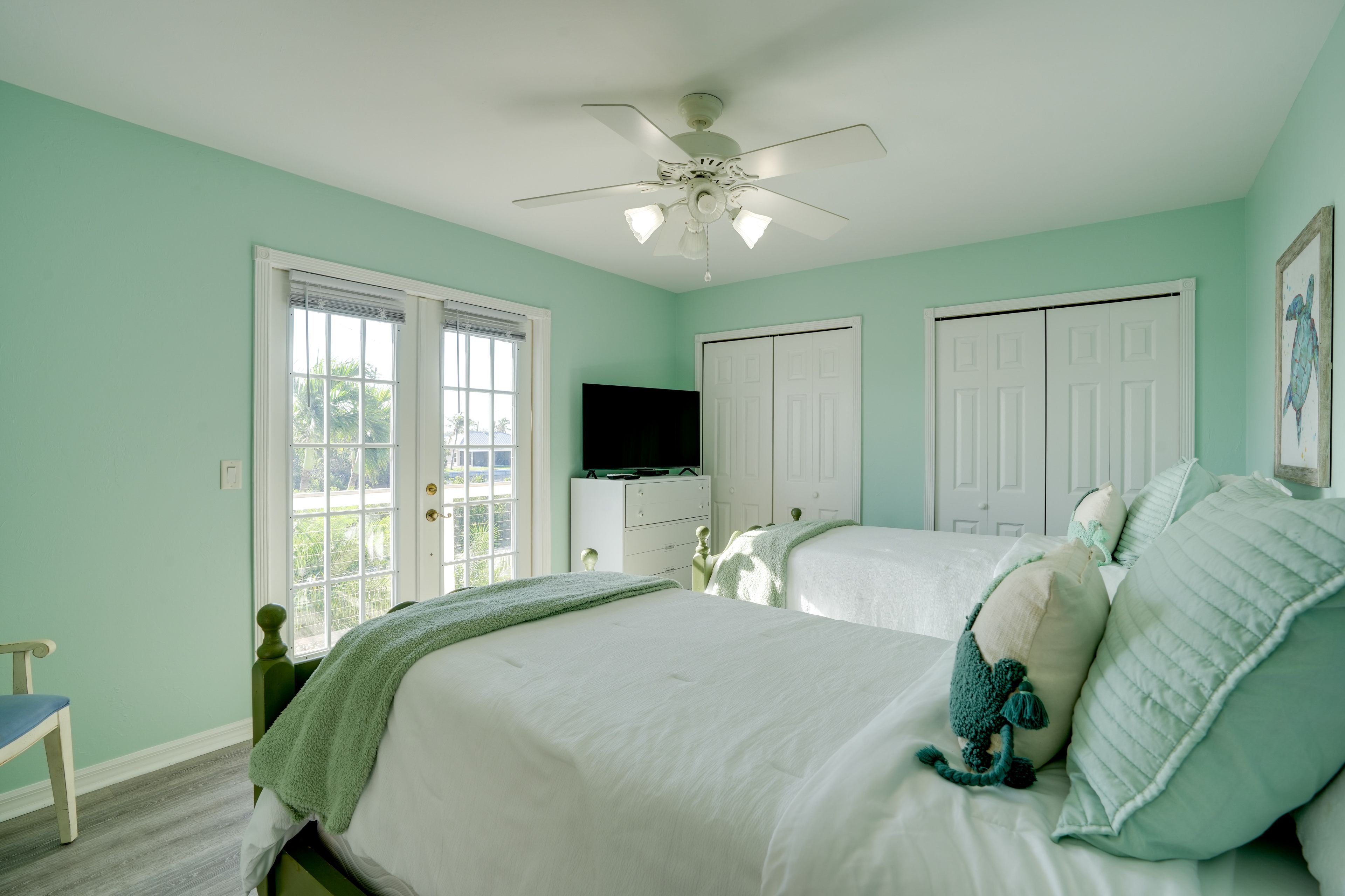 Bedroom 3 | 2 Twin Beds | Balcony Access