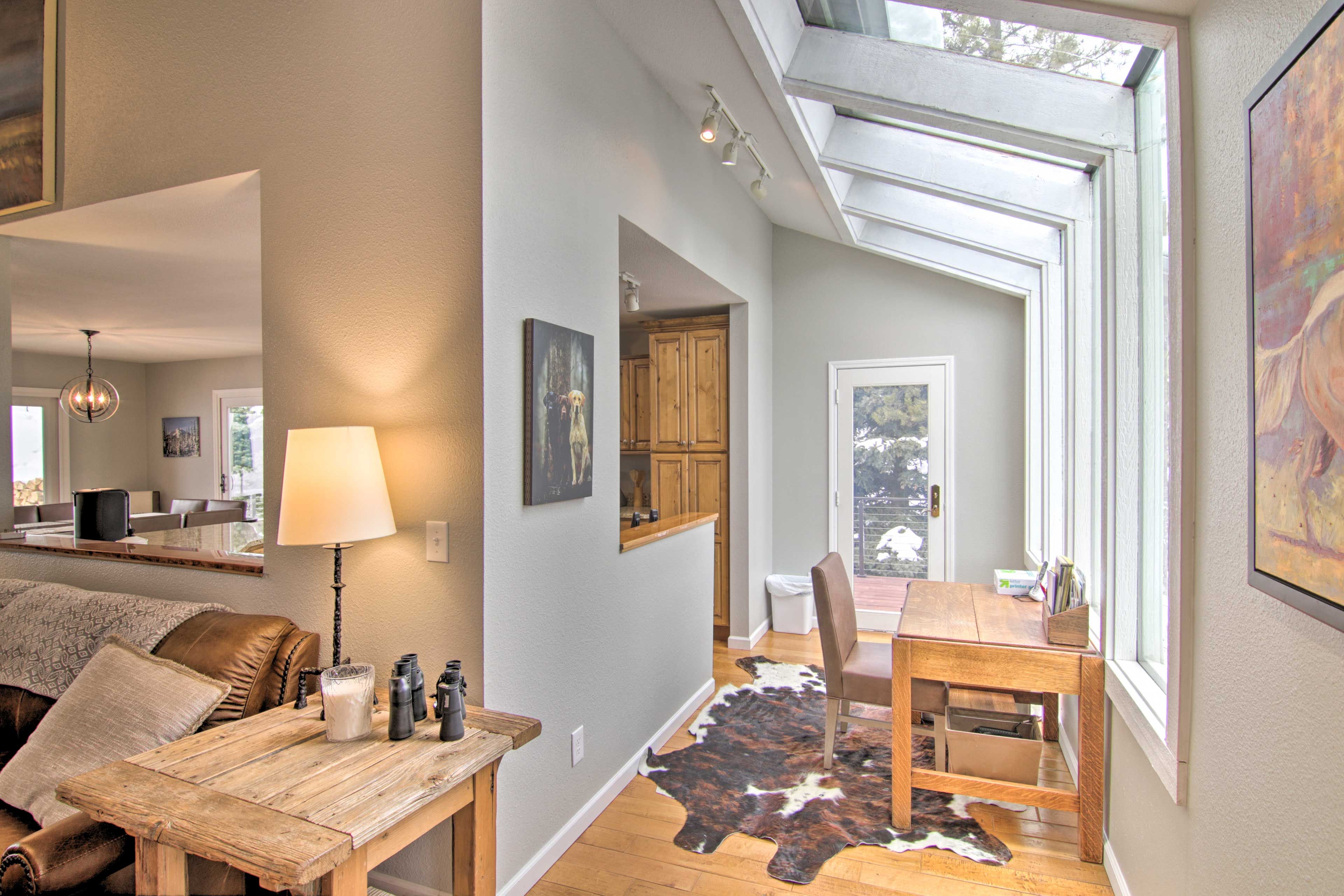 Great Room | Laptop-Friendly Workspace