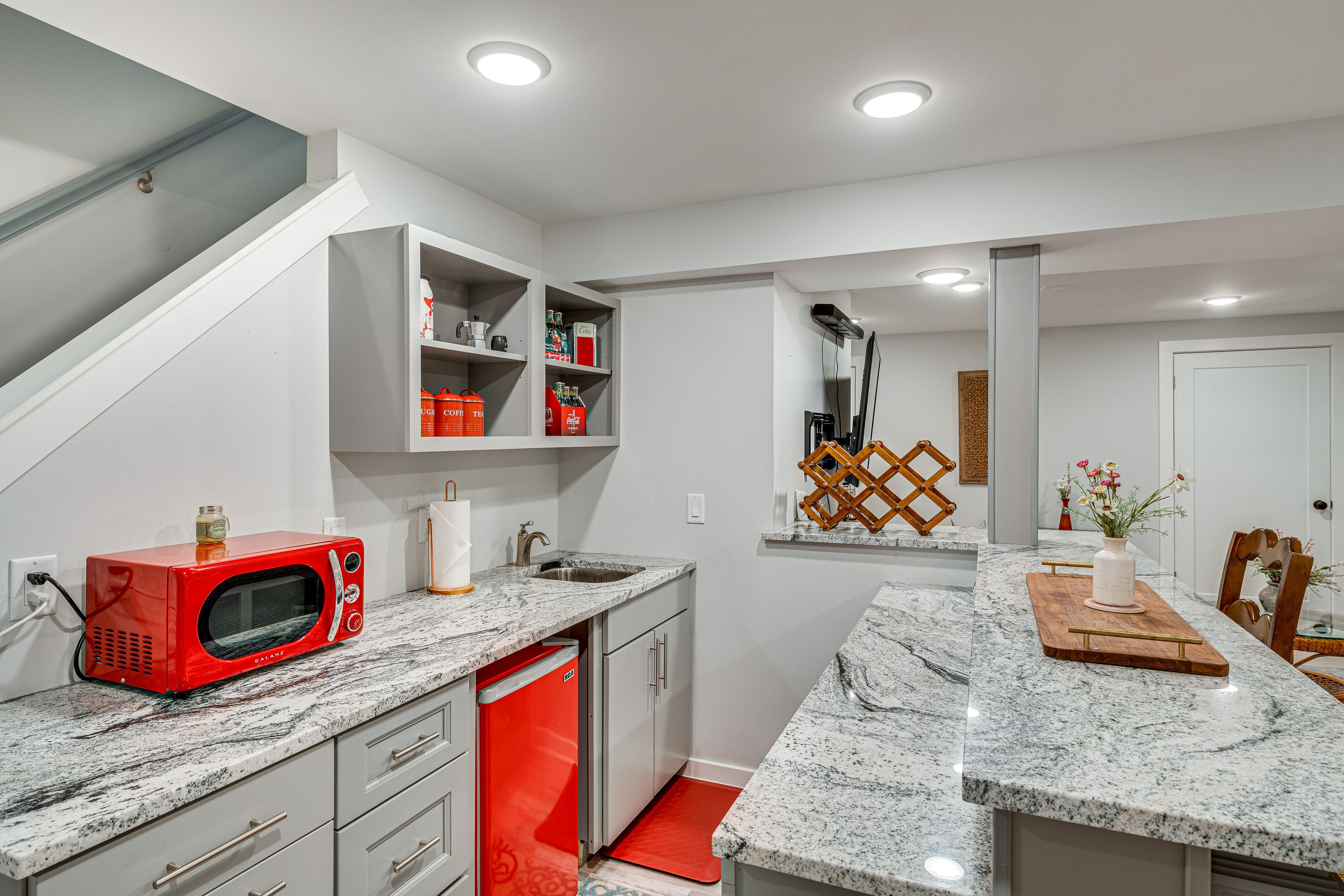 Basement | Full Sleeper Sofa | Wet Bar | Bar Seating | Lower Level