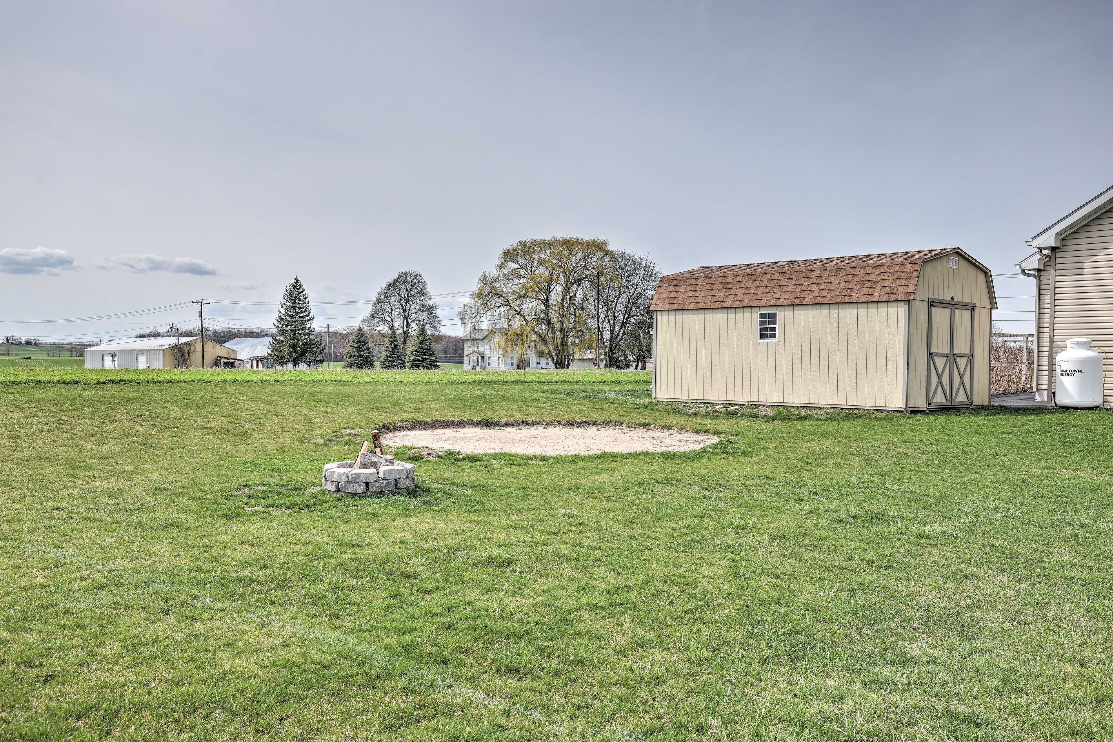 Studio Exterior | Fire Pit | Ground-Floor Unit
