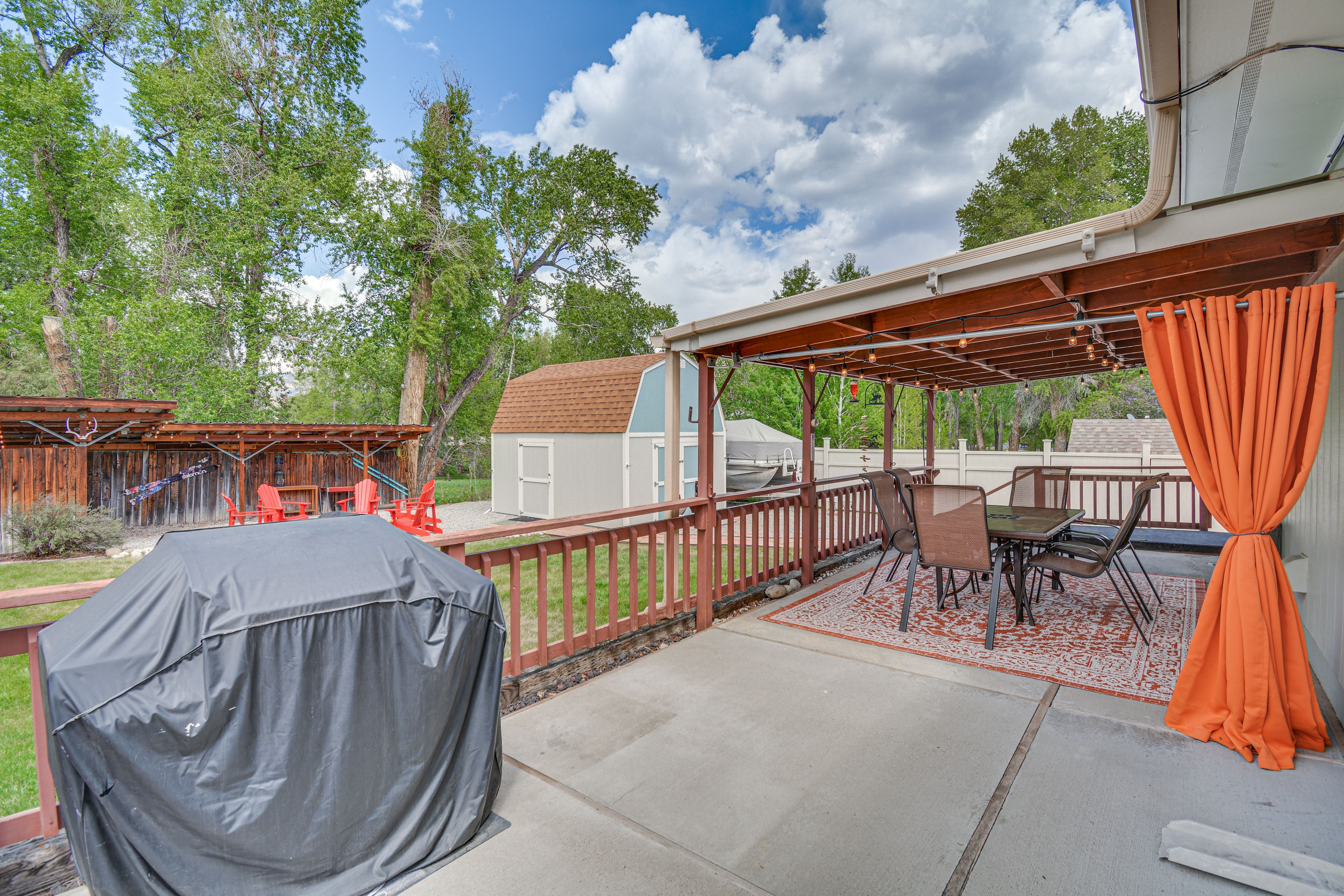 Covered Patio | Outdoor Dining Area | Gas Grill