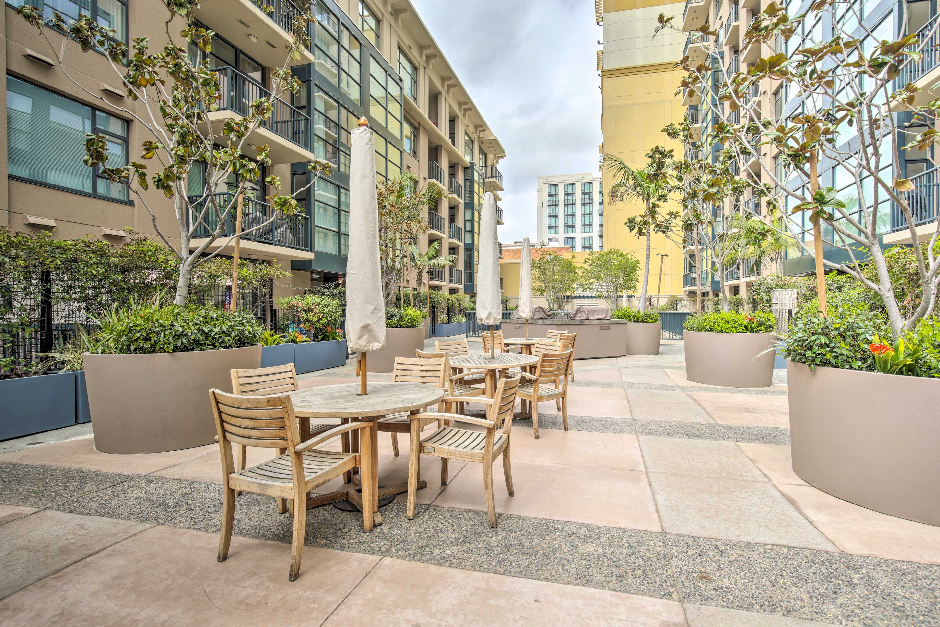 Trellis Condominium Complex | Community Patio Area