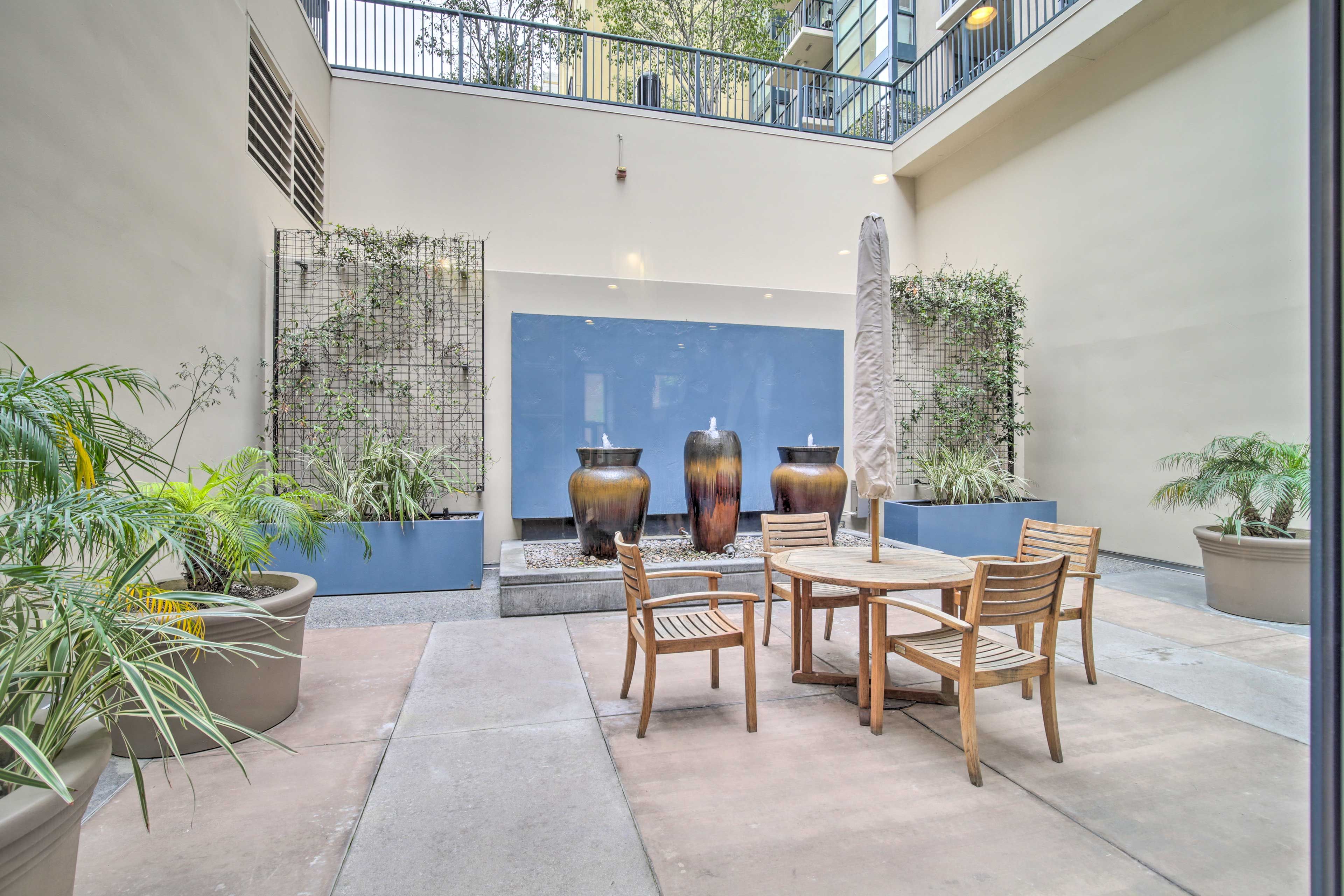 Trellis Condominium Complex | Community Patio Area