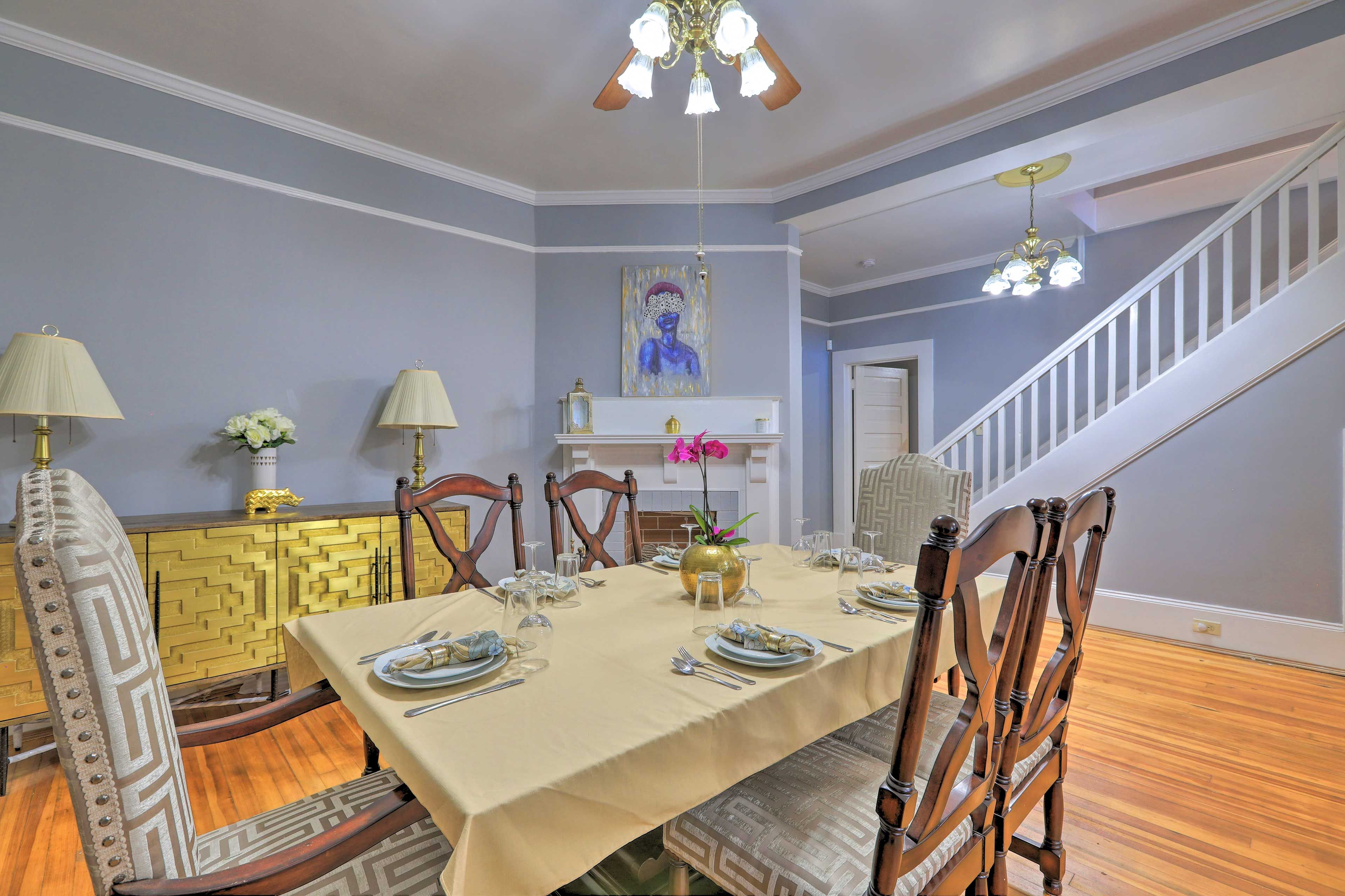 Formal Dining Area | 2-Story Home | Bedroom/Full Bathroom on 1st Floor