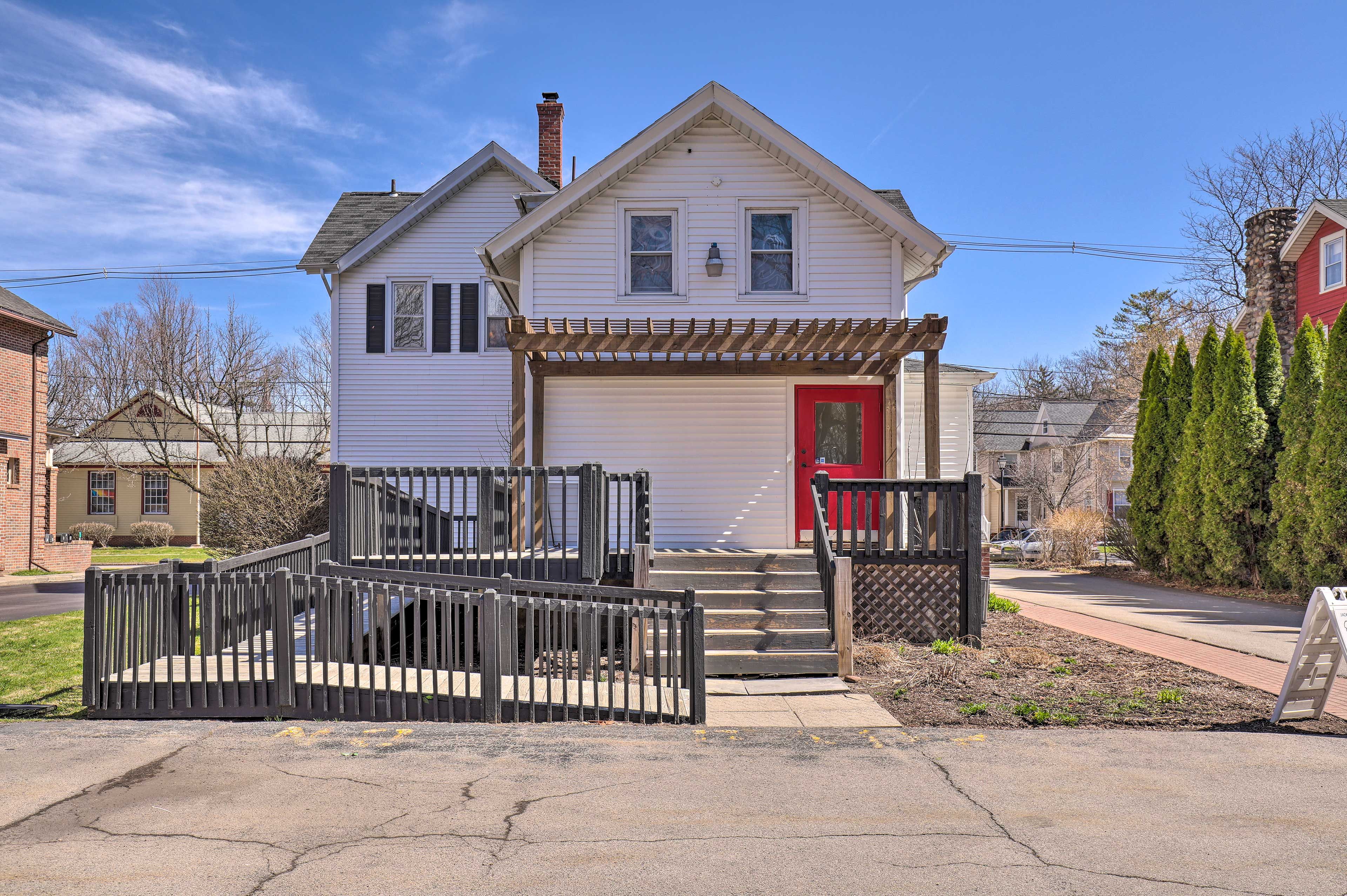 Exterior View | Stairs Required for Access