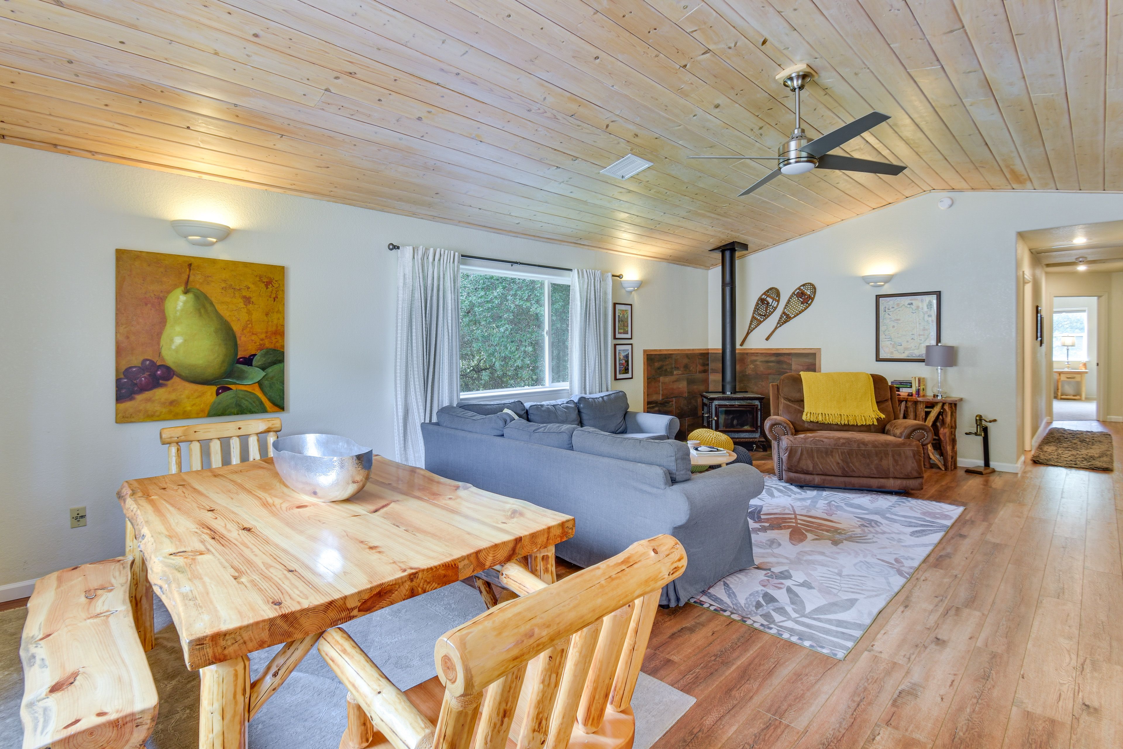 Living Room | Wood-Burning Stove | Upper Level