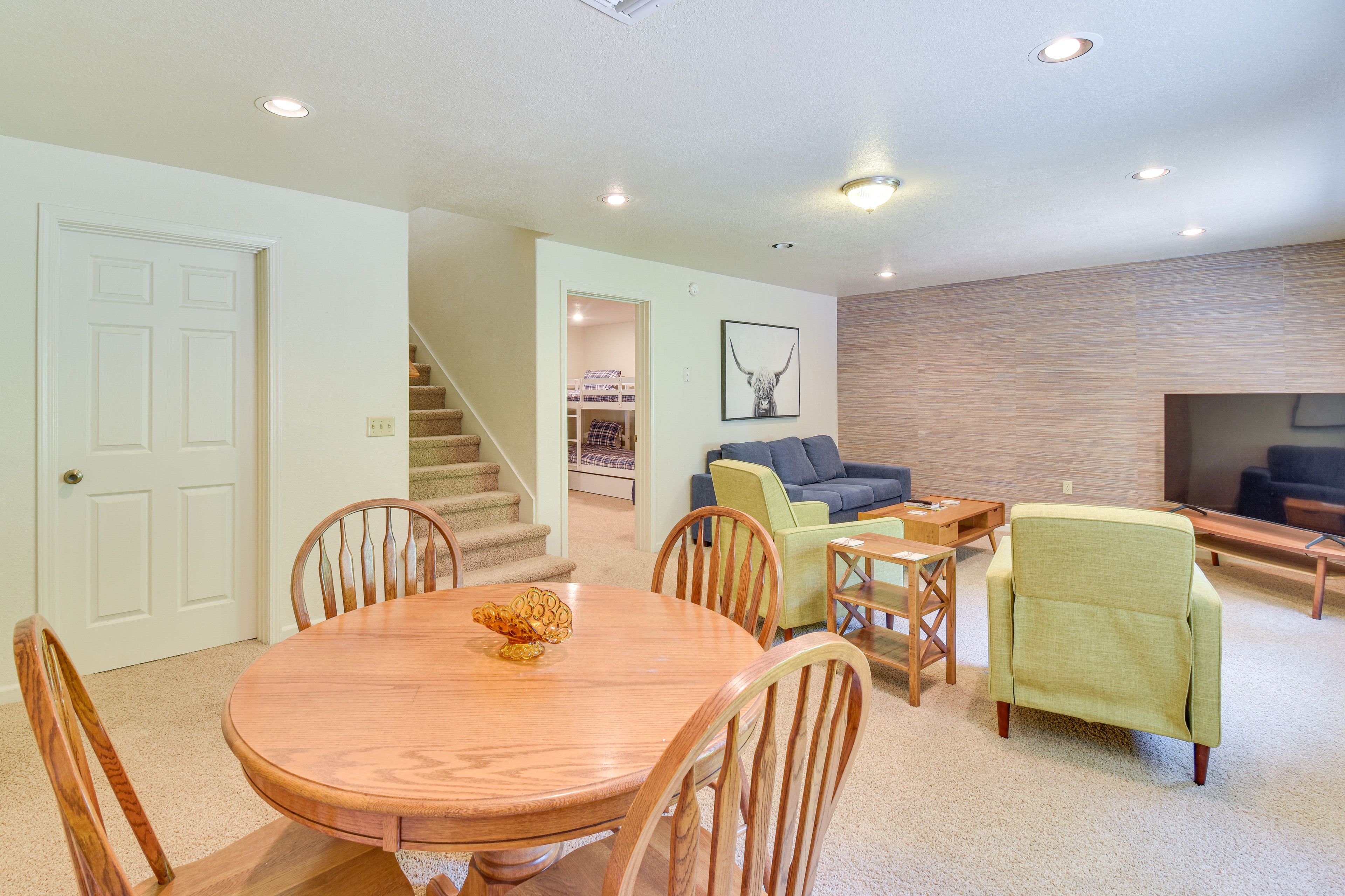 Downstairs Living Room | Full Sleeper Sofa | Lower Level
