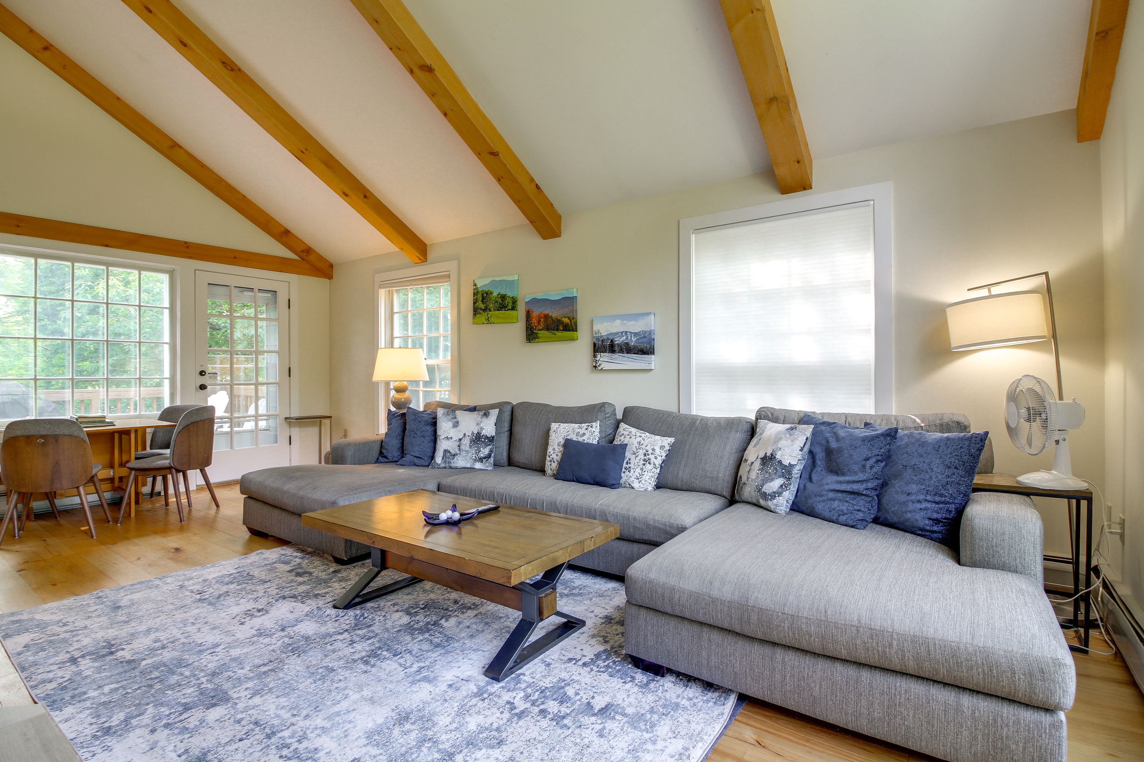 Living Room | Free WiFi | Central Heat & A/C | Gas Fireplace