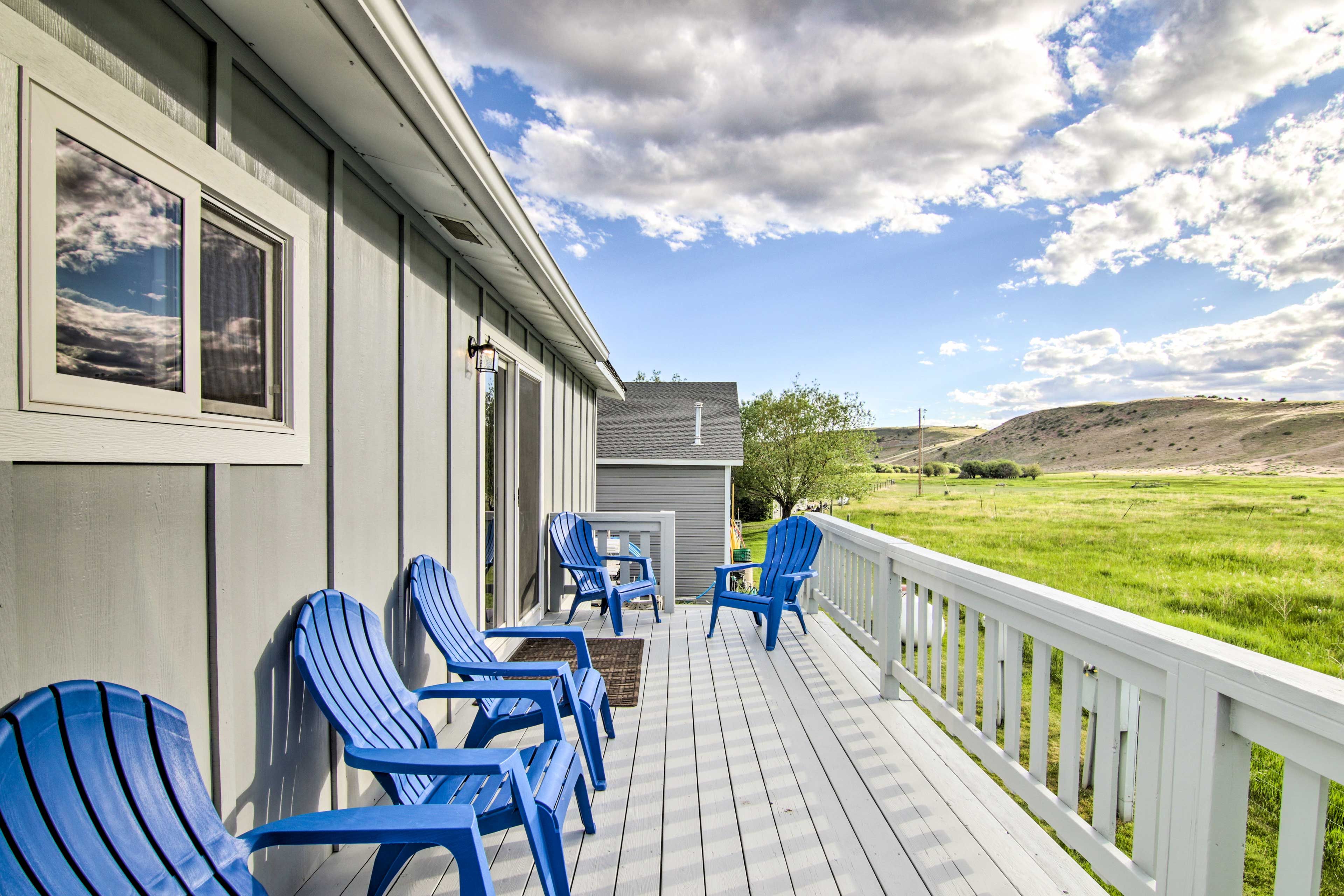 Private Deck | Adirondack Chairs | Mountain Views