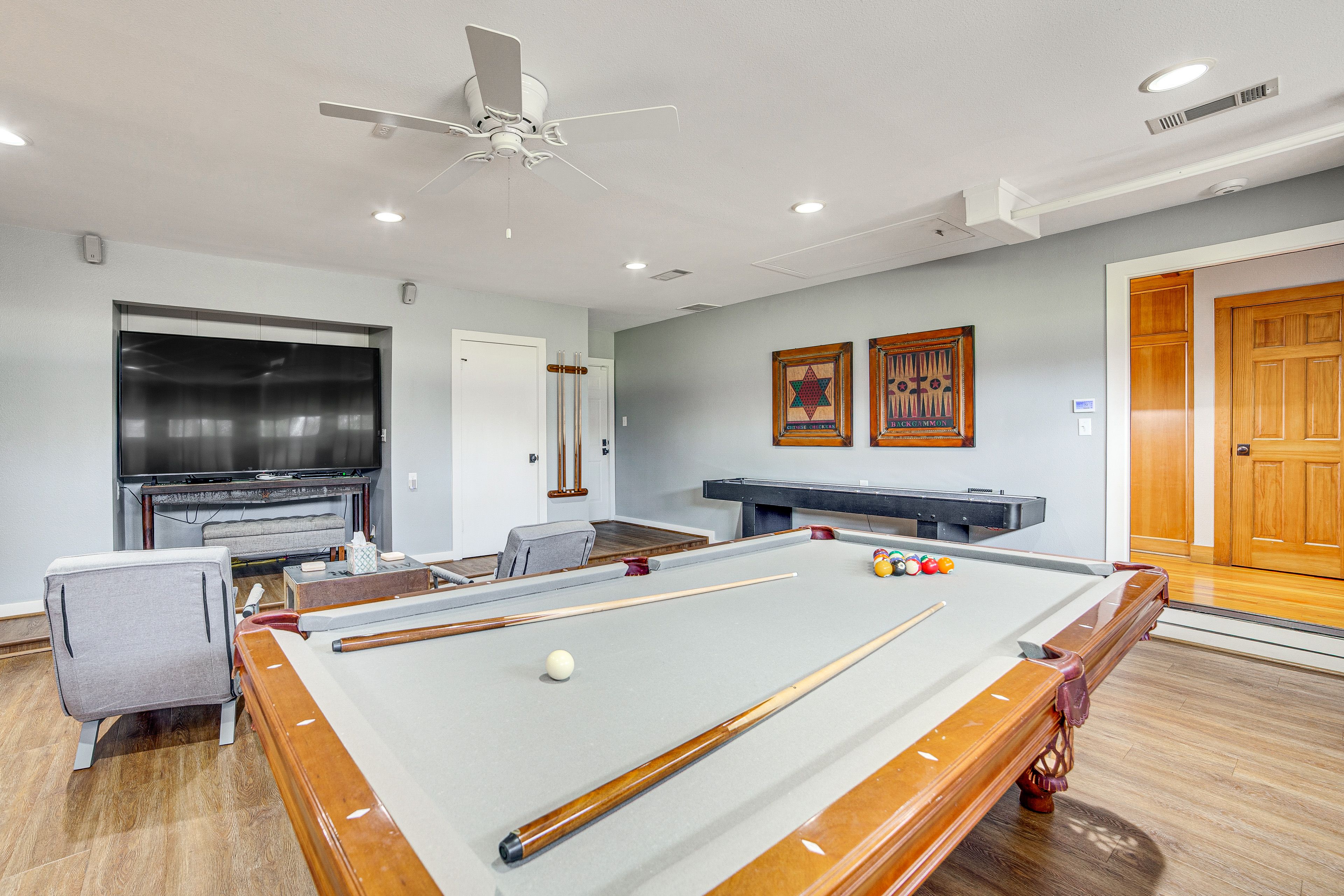 Bedroom 5 (Game Room) | 2 Twin Bunk Beds | Chair Cots | Finished Garage