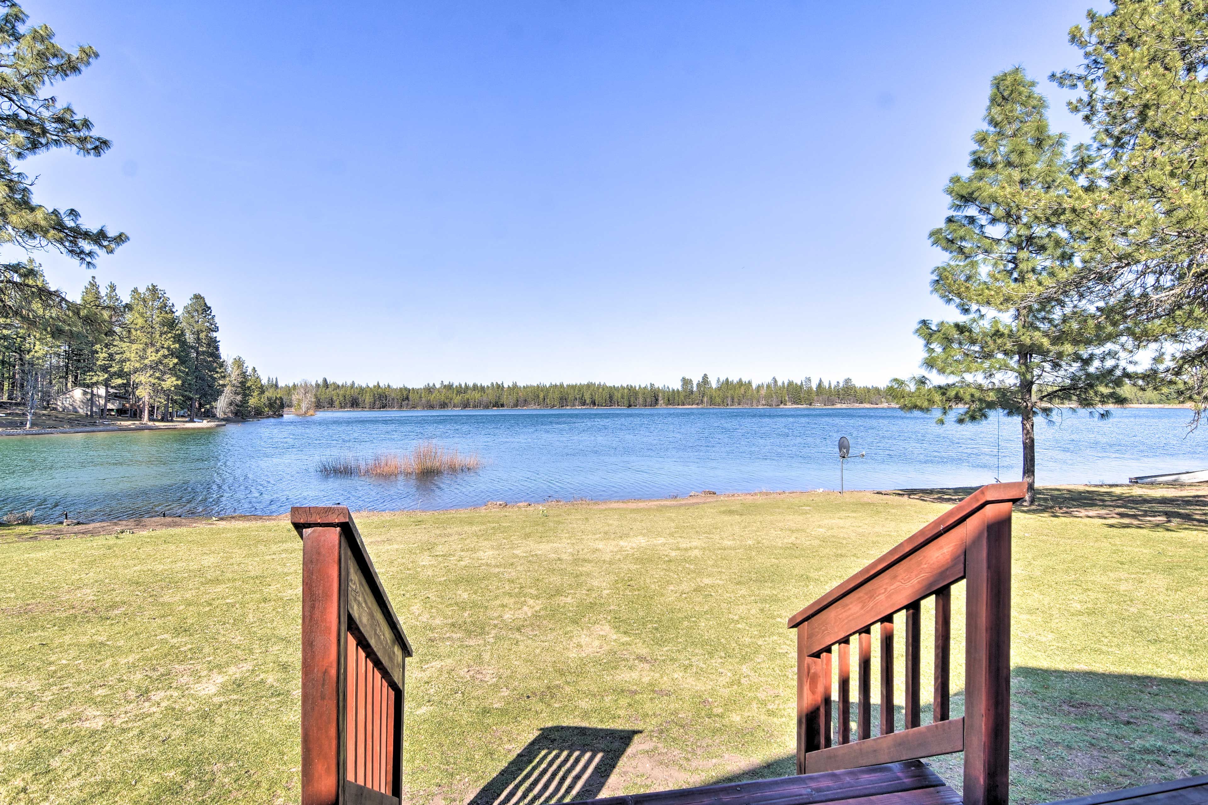 NOTE: In the summer and fall, the water levels will be reduced from what is seen