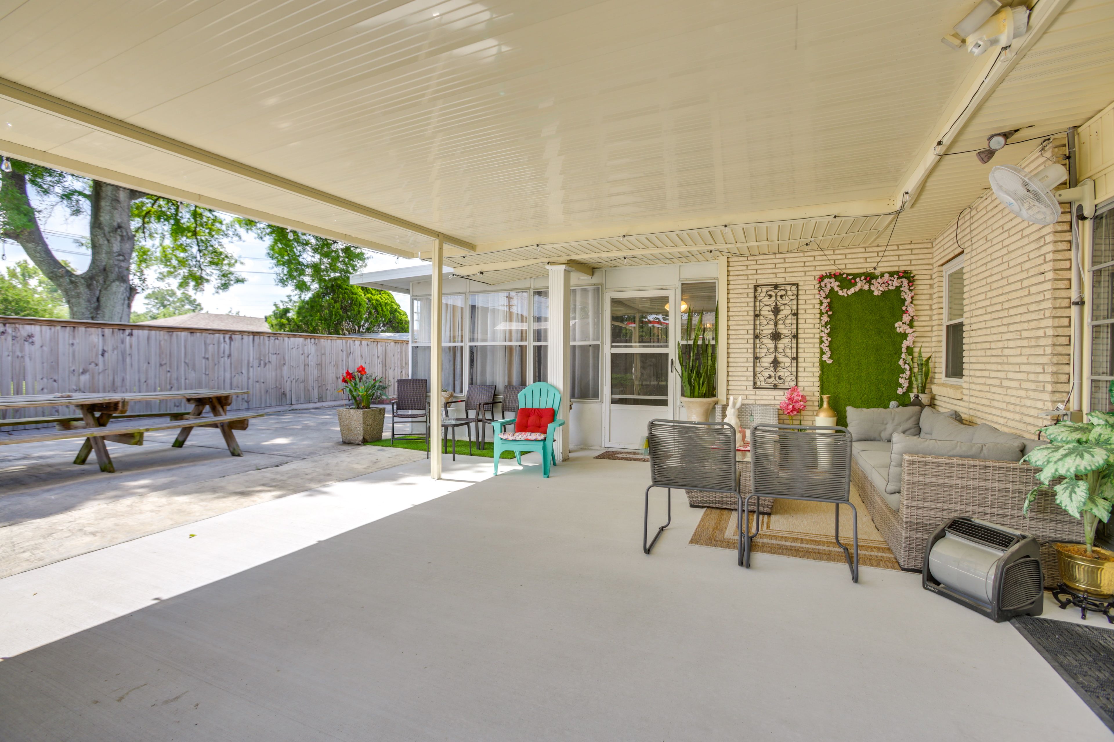 Backyard Patio | Fenced-In Yard