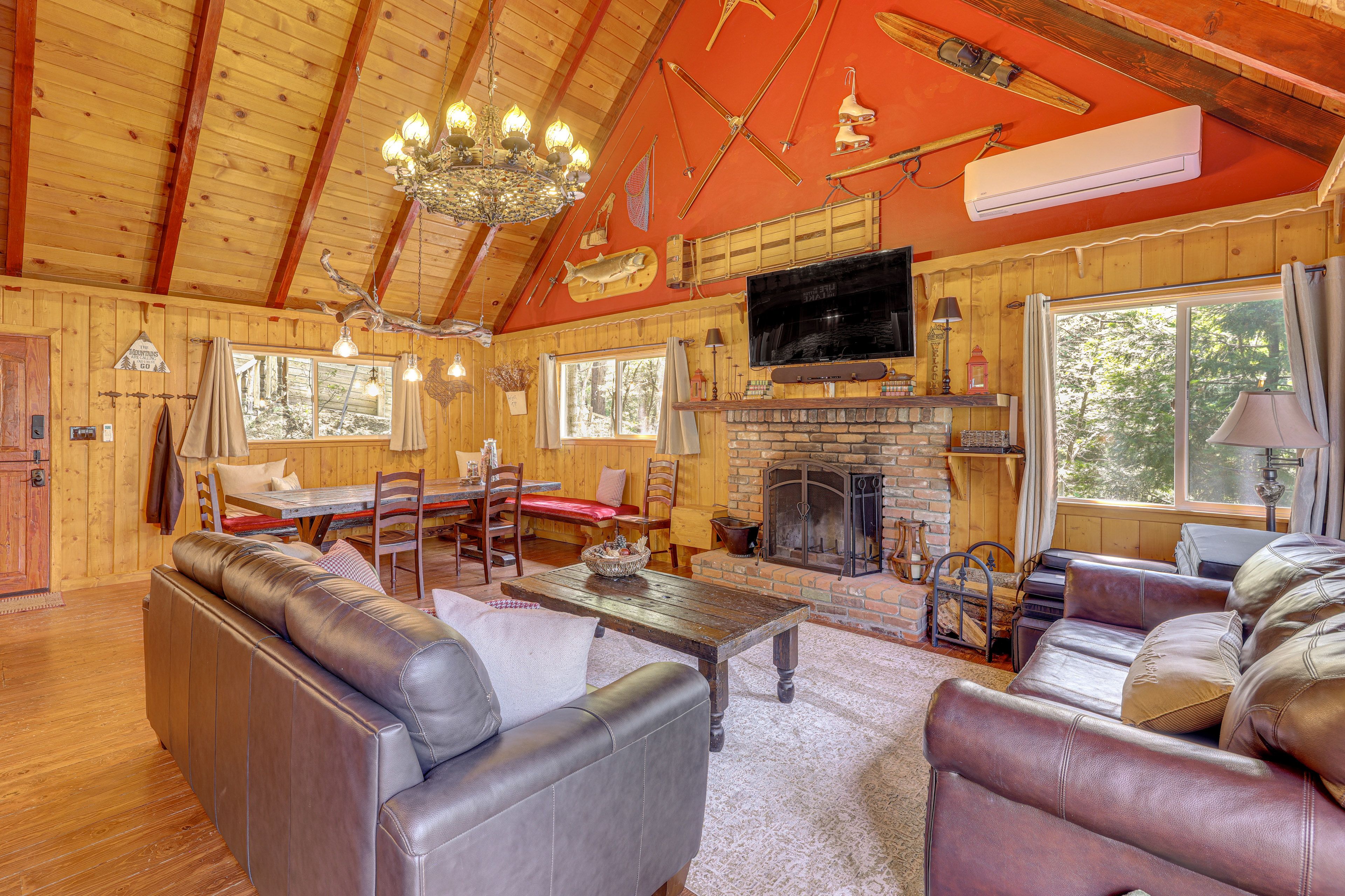 Living Room | Open Floor Plan | Mini-Split A/C Unit | Central Heating