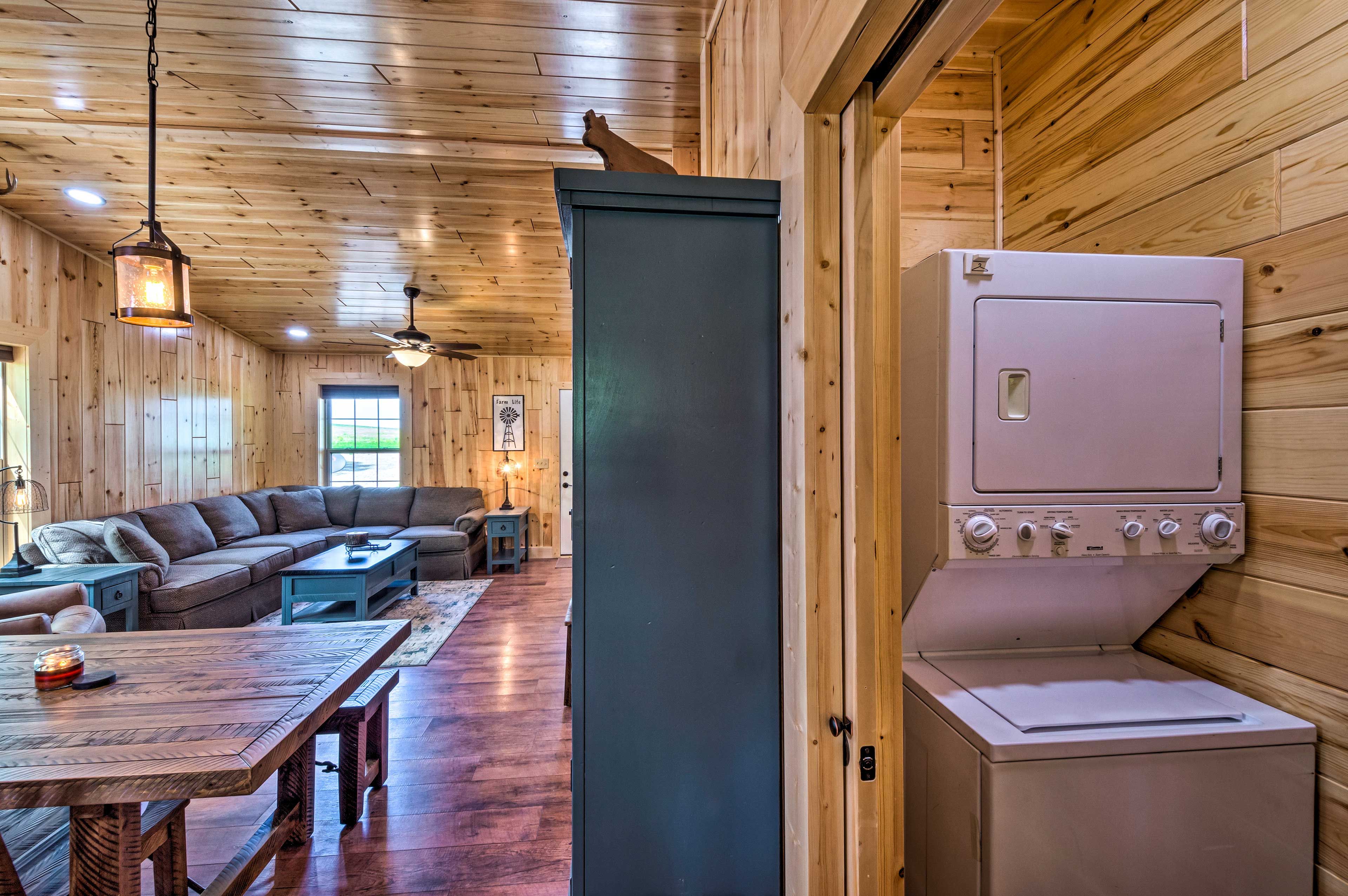 Living Room | In-Unit Laundry