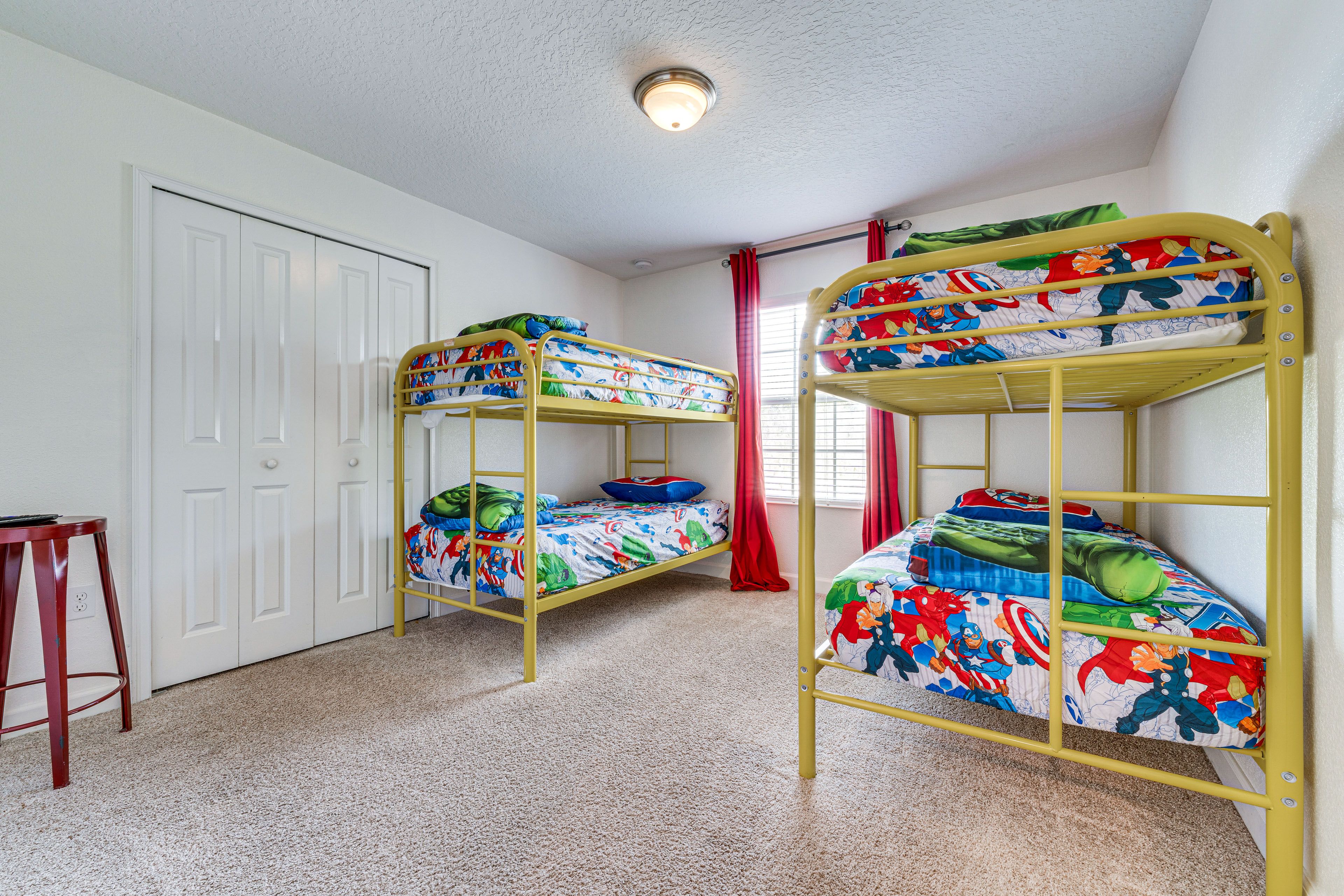 Bedroom 3 | 2nd Floor | 2 Twin Bunk Beds | Smart TV