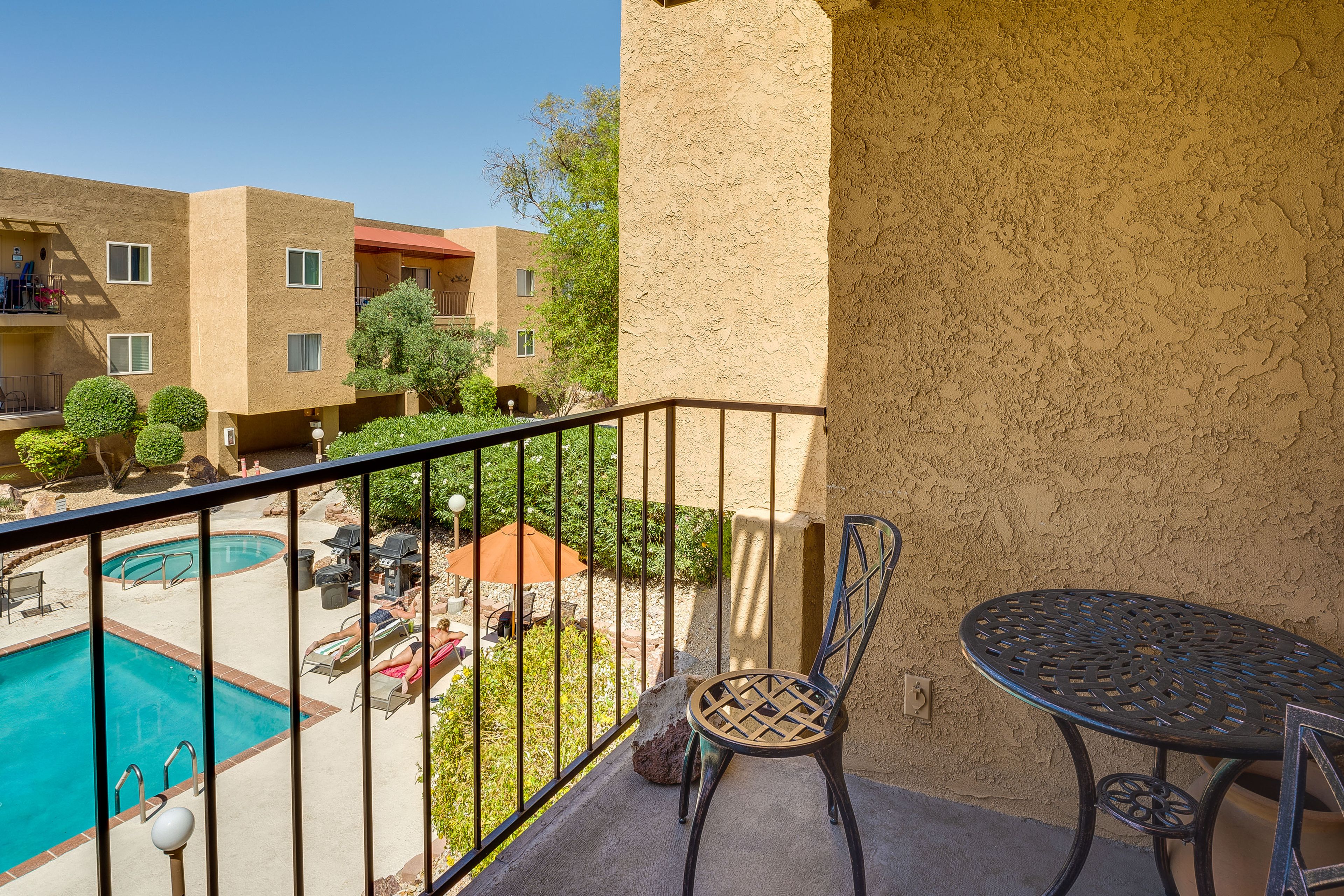 Private Balcony | Outdoor Dining | Pool Views