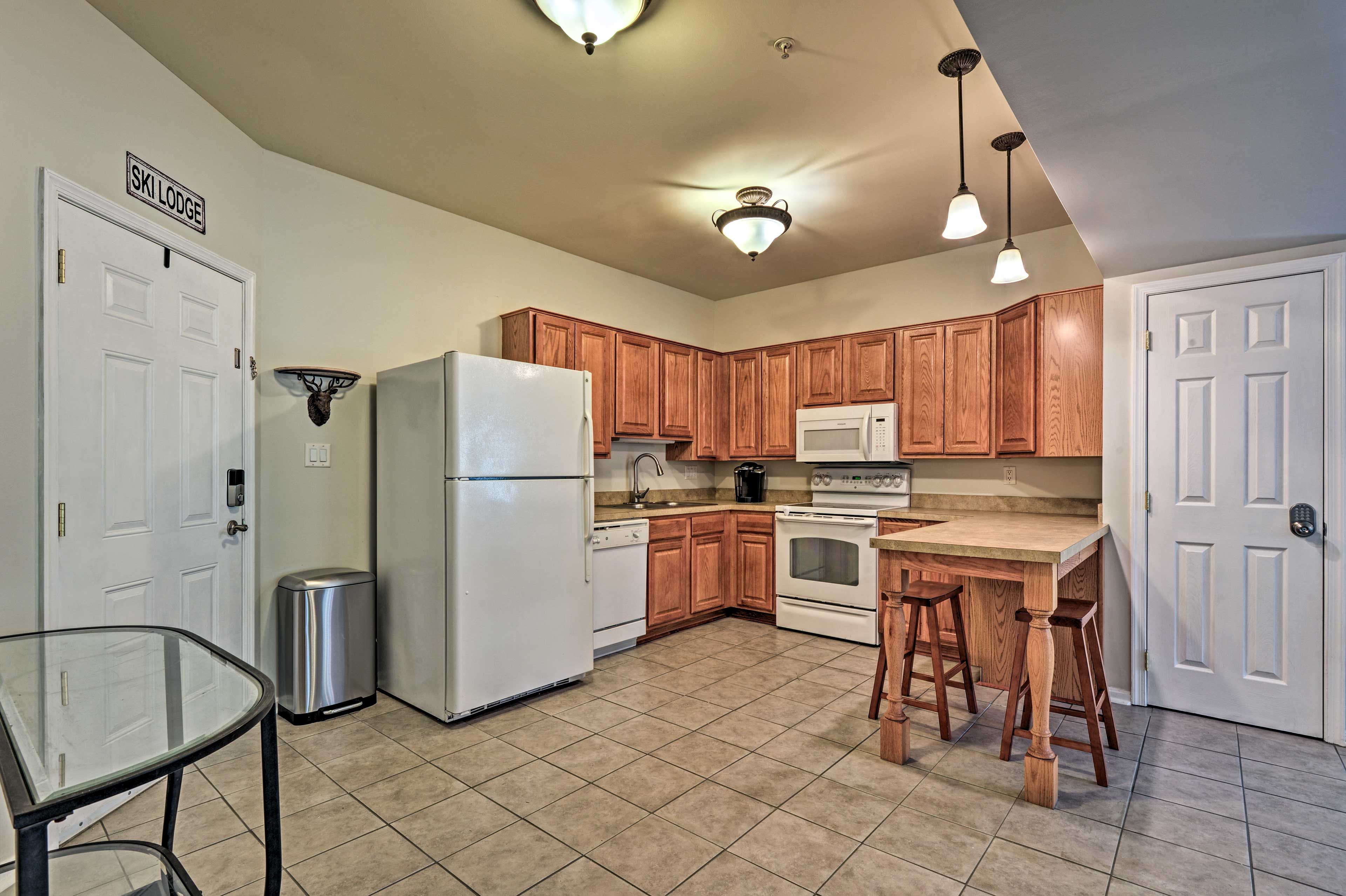 Fully Equipped Kitchen | Keurig Coffee Maker