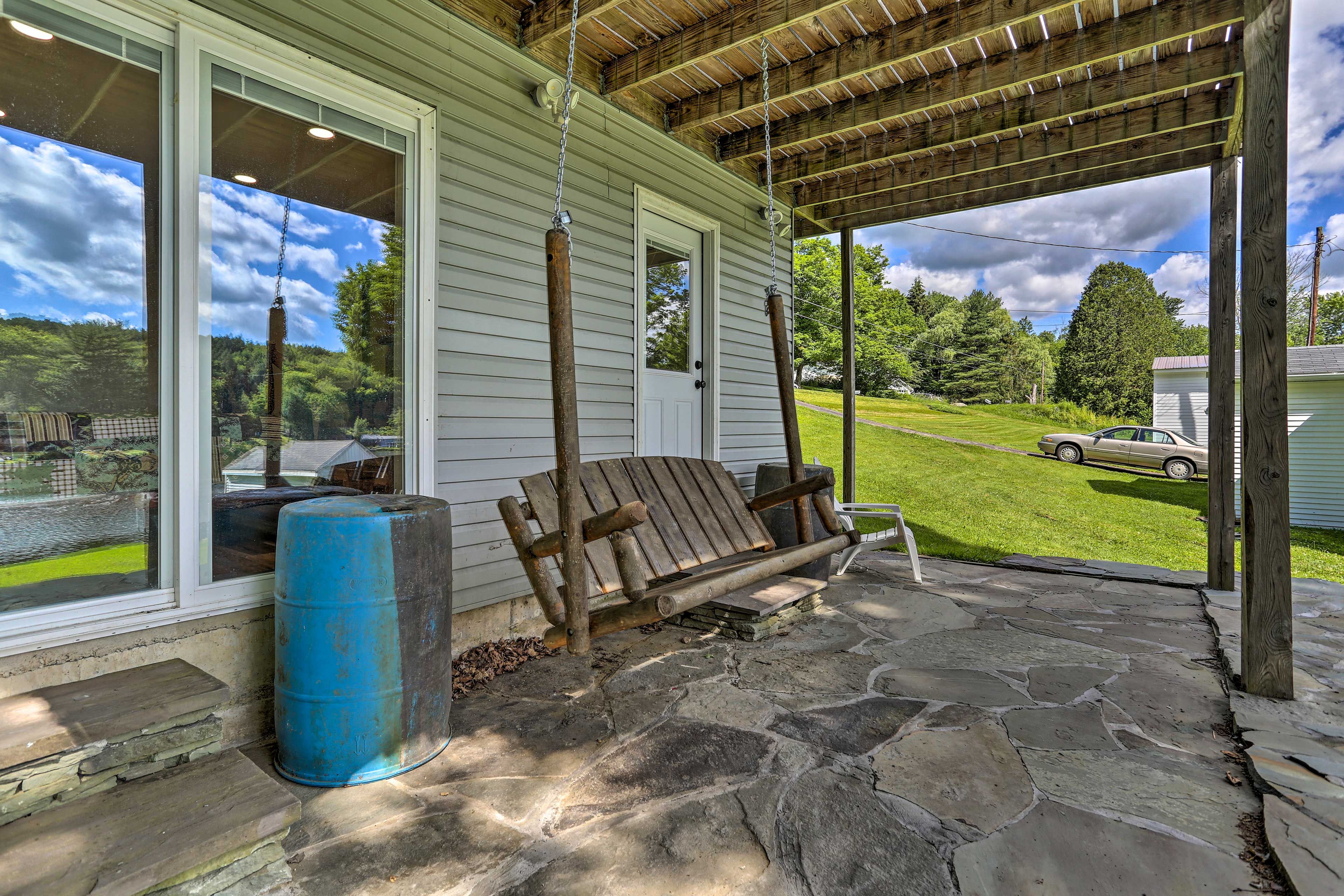 Covered Patio | Ground Floor | Porch Swing
