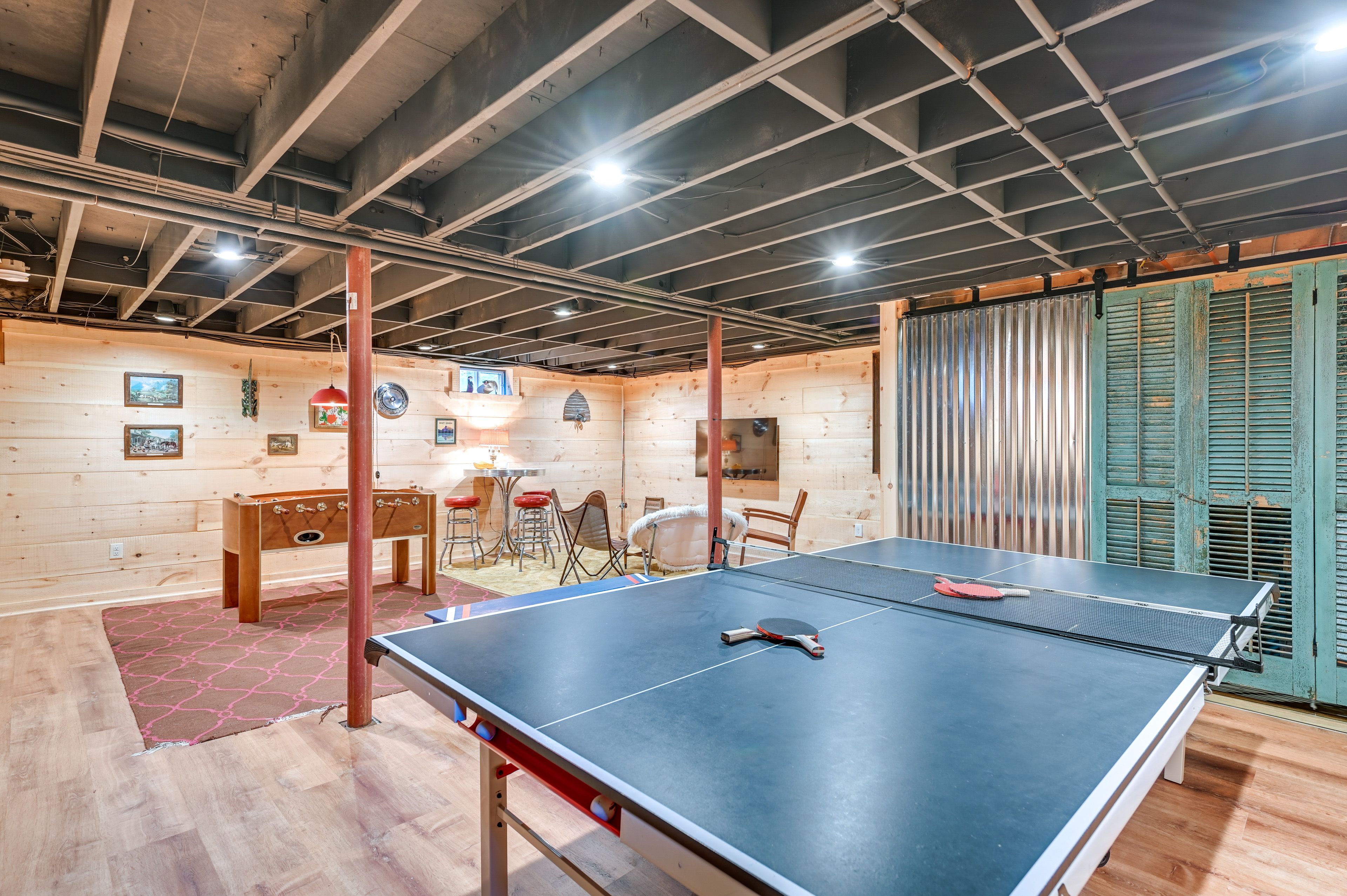 Game Room | Basement | Foosball Table | Ping Pong Table | Flat-Screen TV