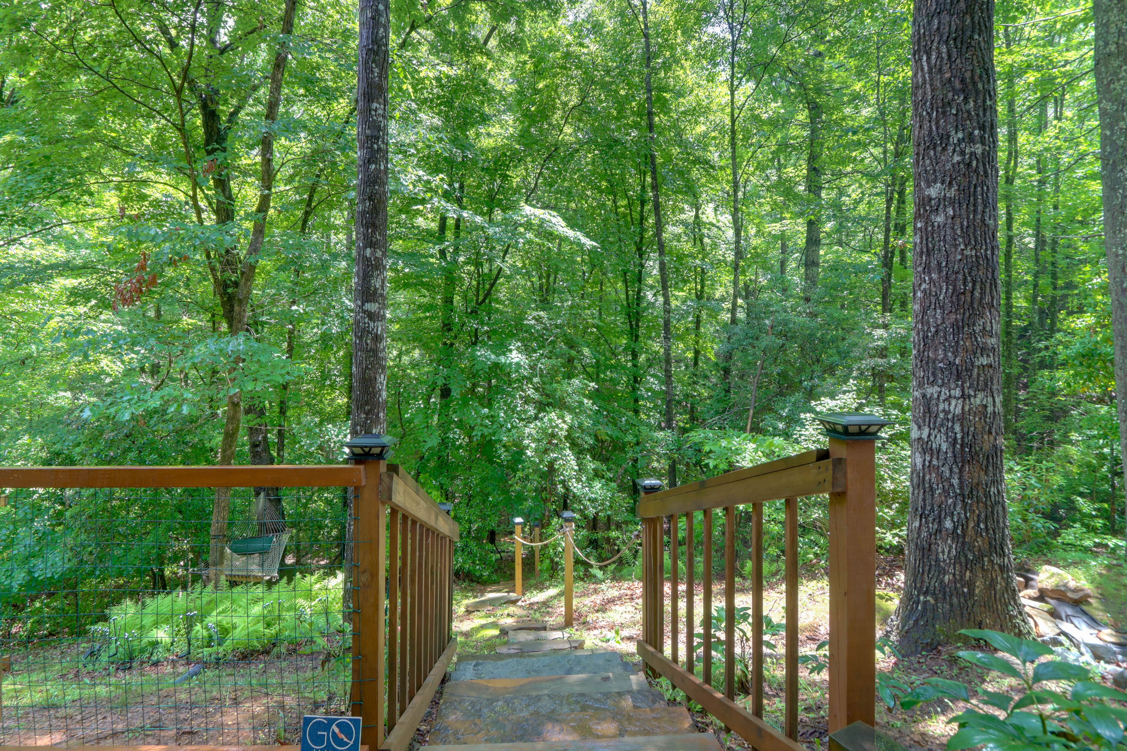 Stairs to Yard & Lake Access