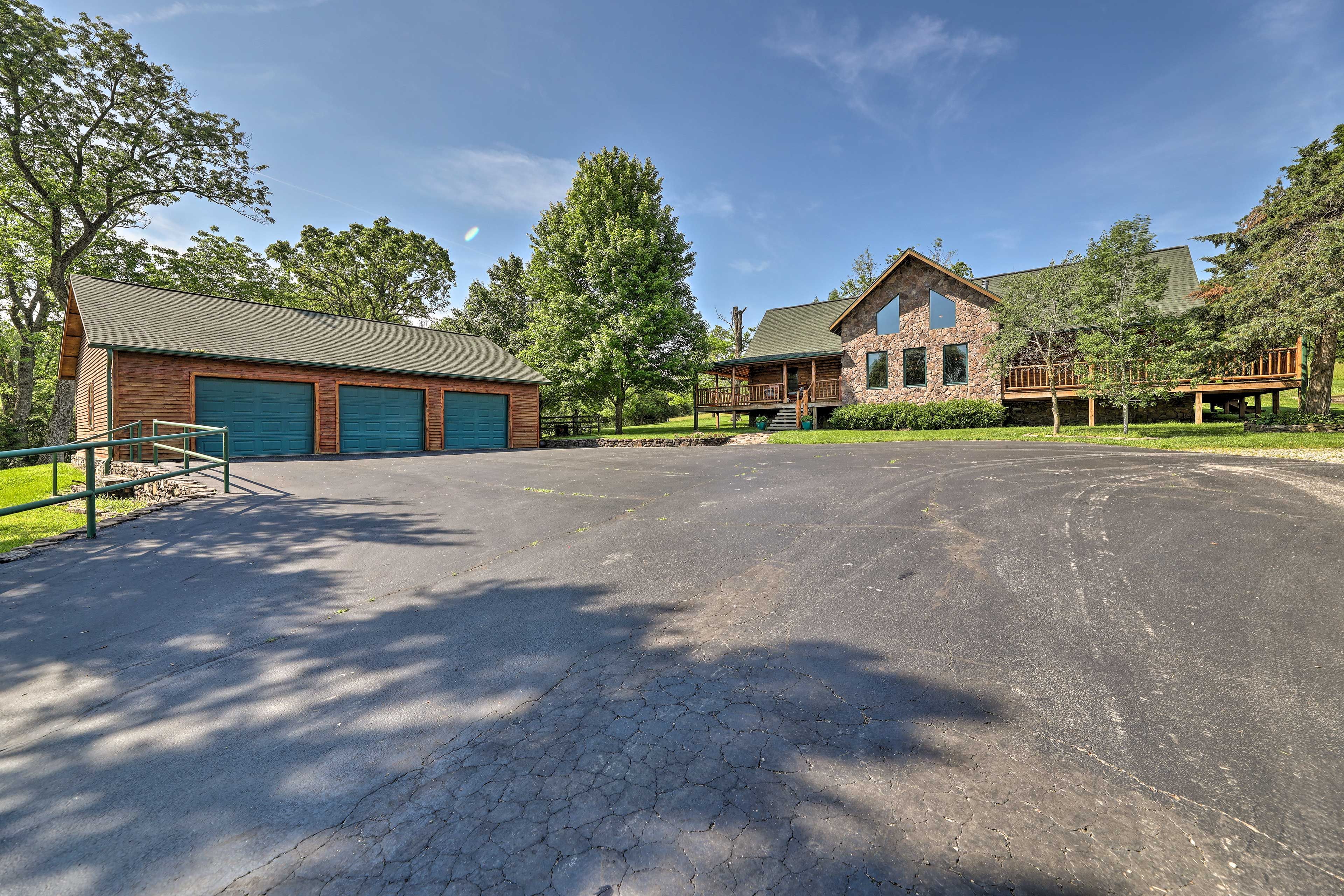 Ample On-Site Parking | 3-Car Garage | 2-Car Garage | Driveway (5 Vehicles)
