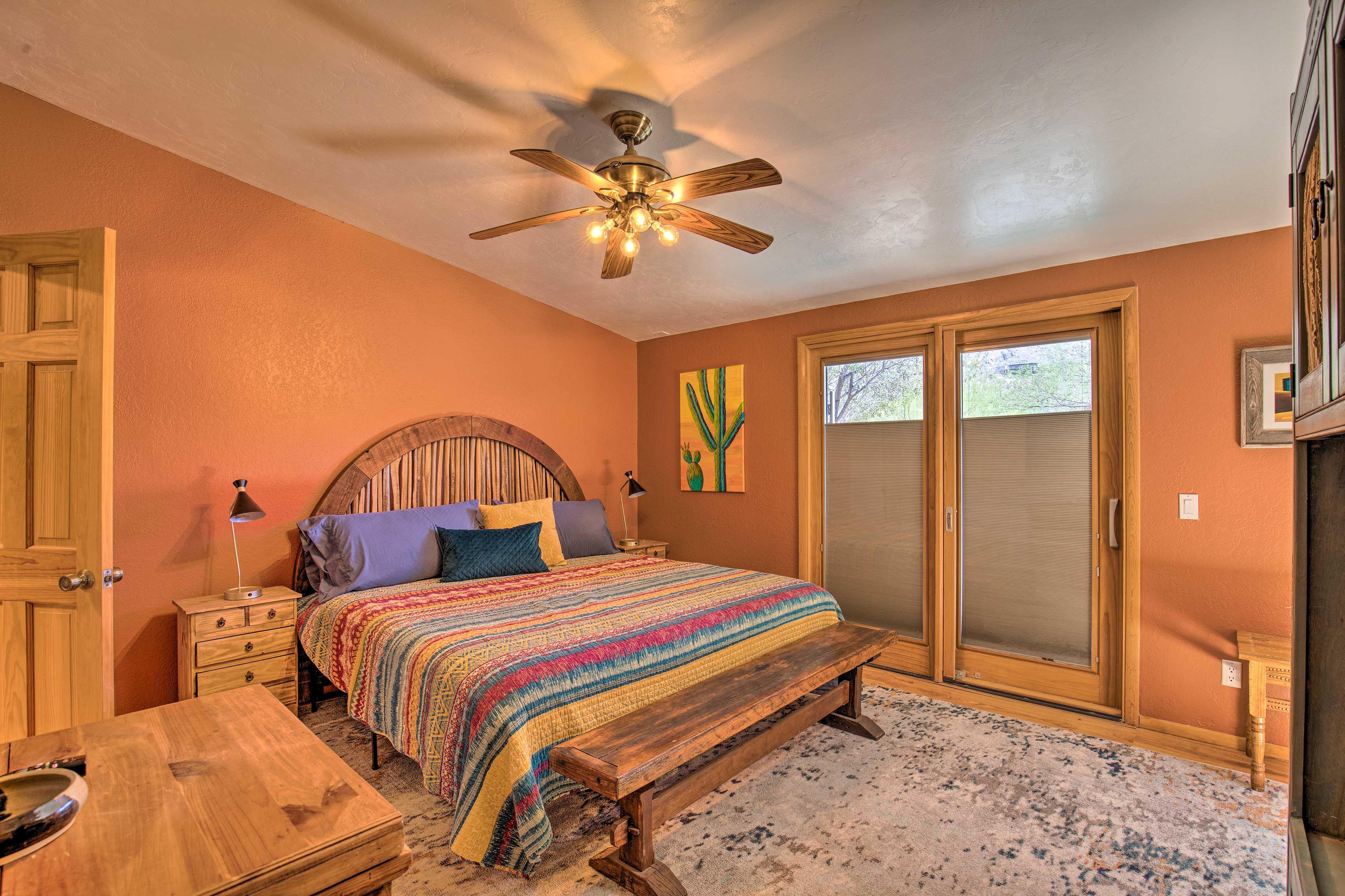 Bedroom 1 | King Bed | Private Patio Entrance
