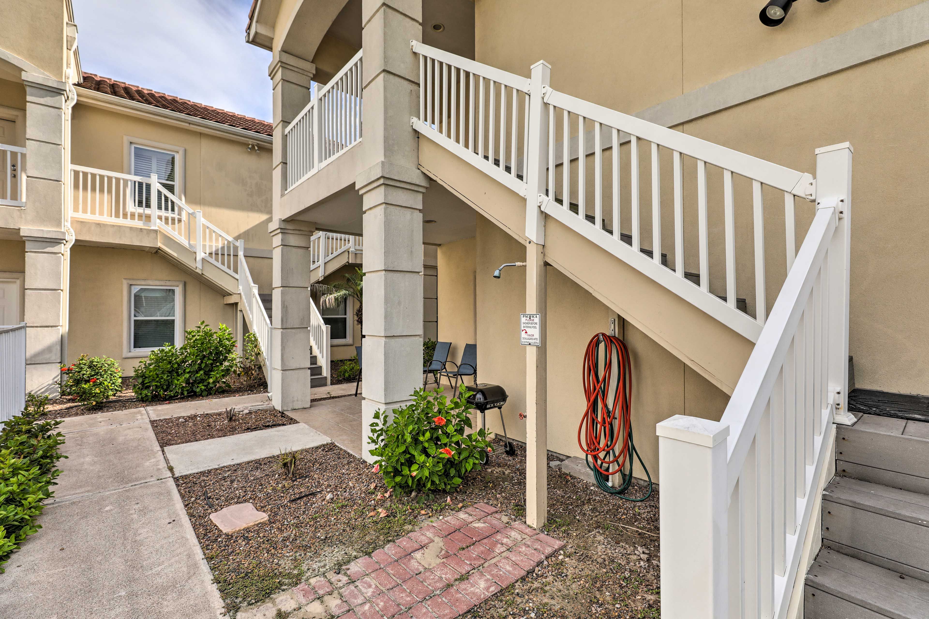 Exterior Space | Stairs Required for Access | Community Outdoor Shower