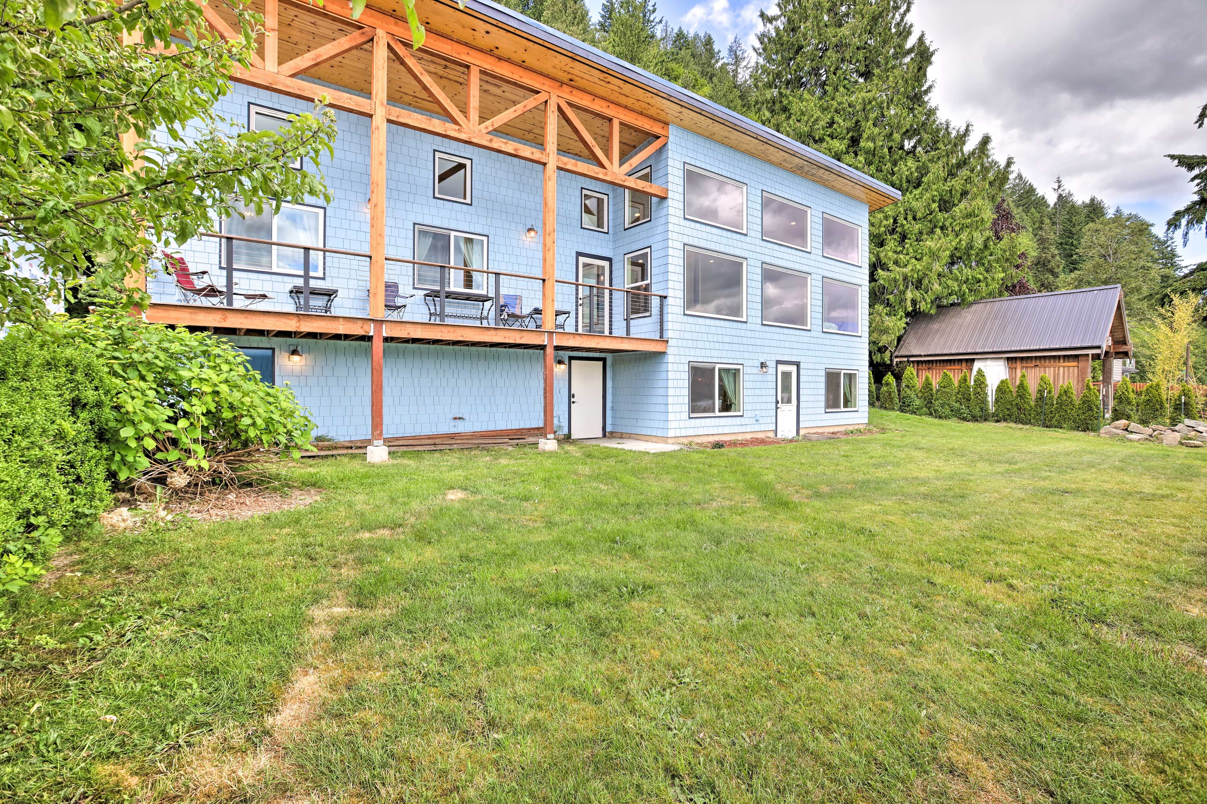 Rear Home Exterior | Direct Lake Access | Private Boat Dock