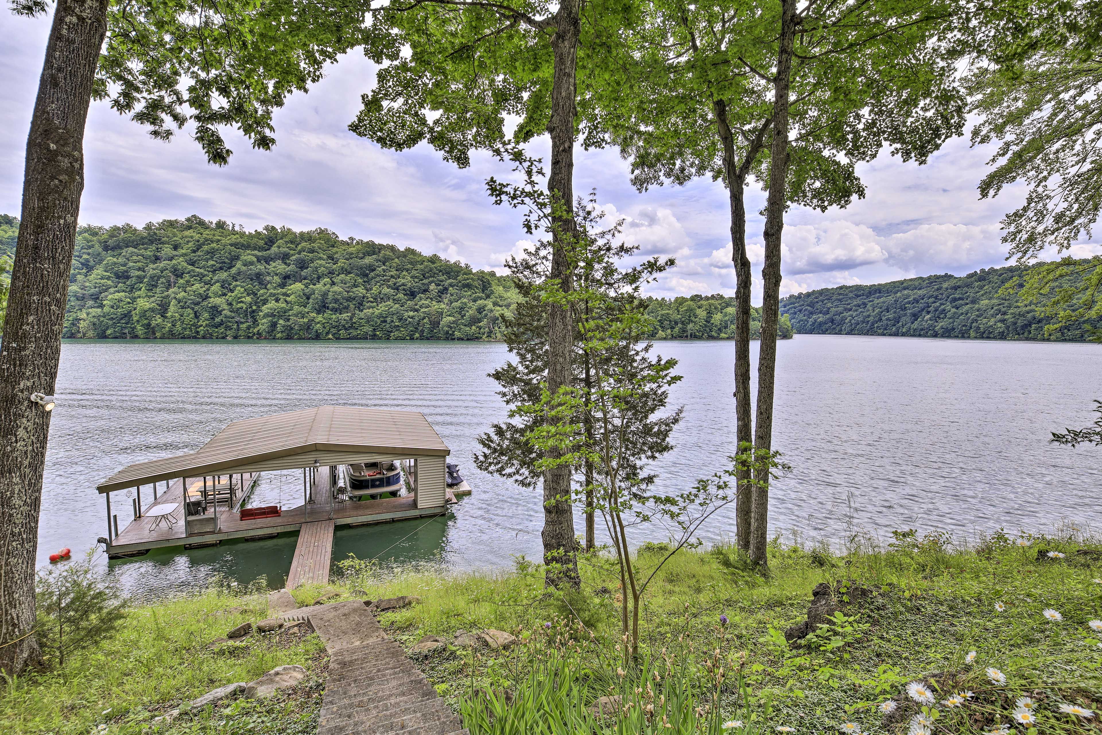 House Exterior | Private Dock | Stairs Required to Access Property
