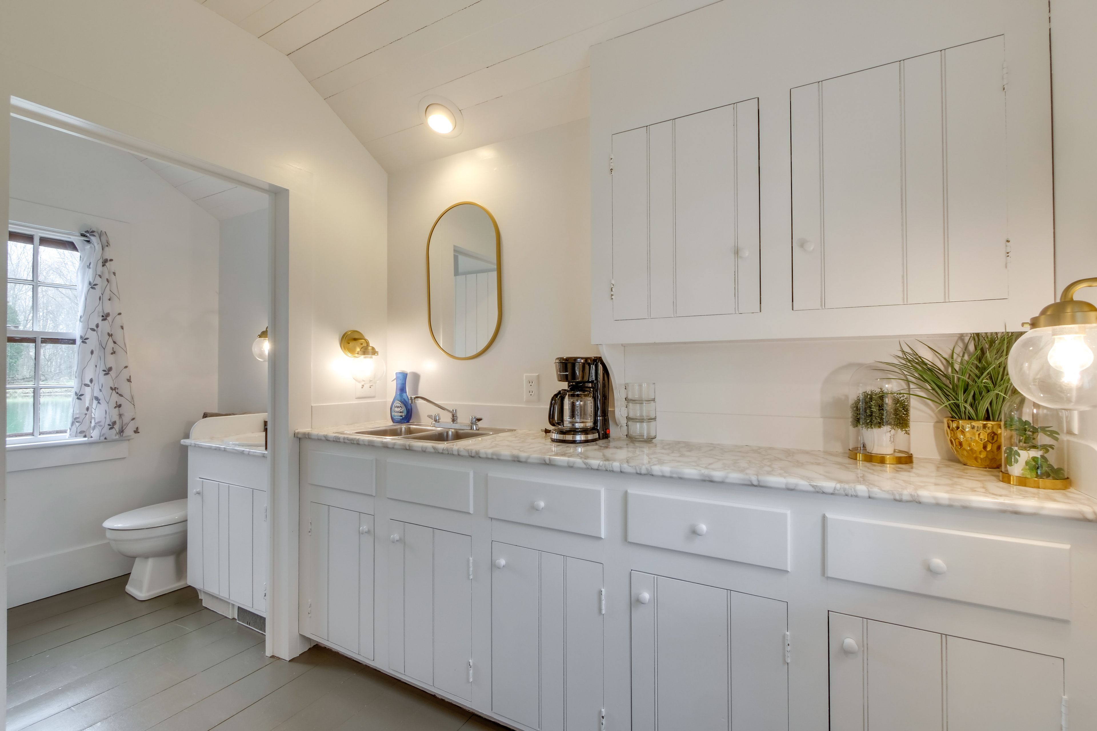 Well-Equipped Kitchenette | Main Level | Drip Coffee Maker
