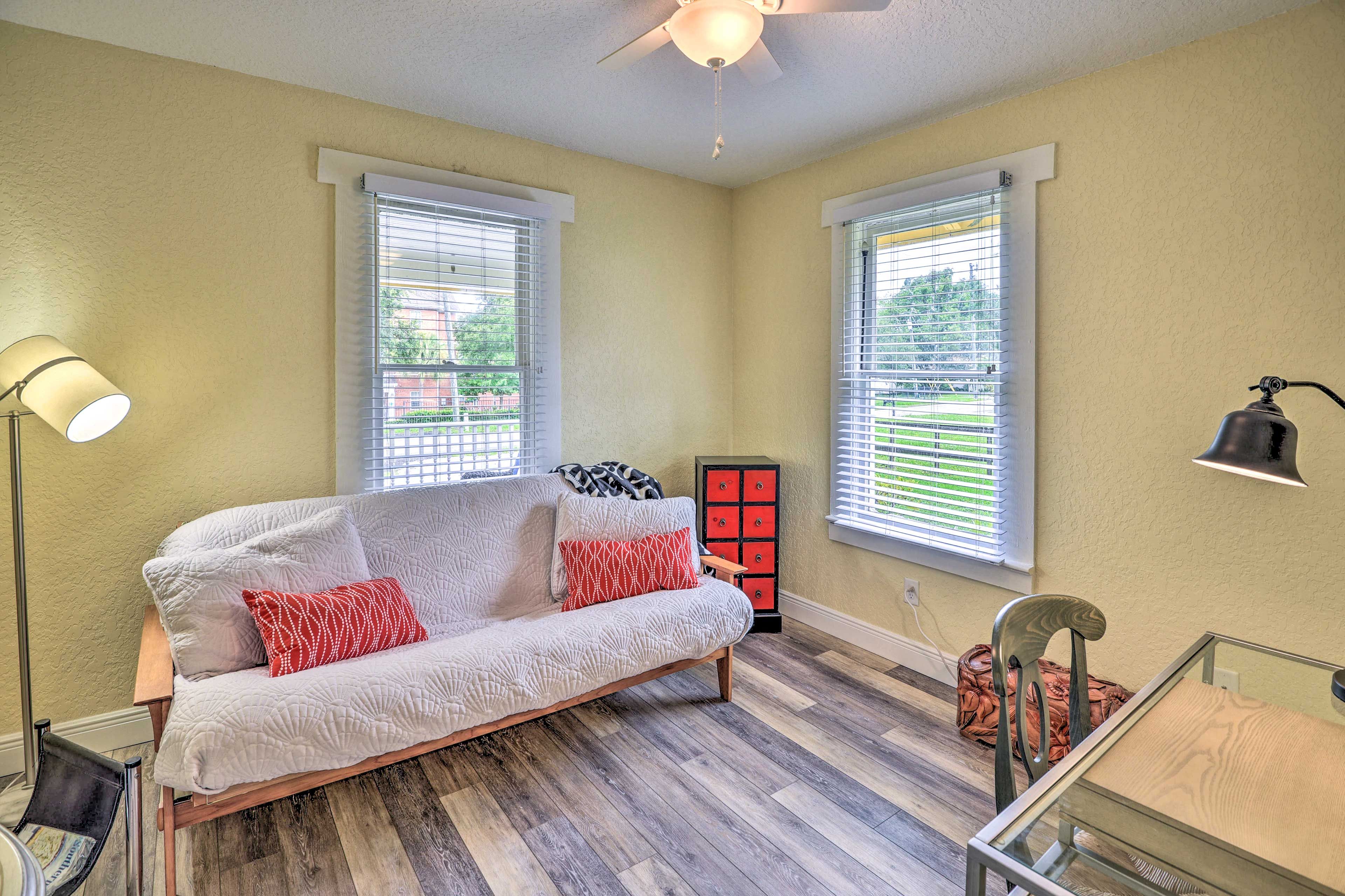 Bedroom 3 | Futon | Desk Space | 1st Floor | Steps Required
